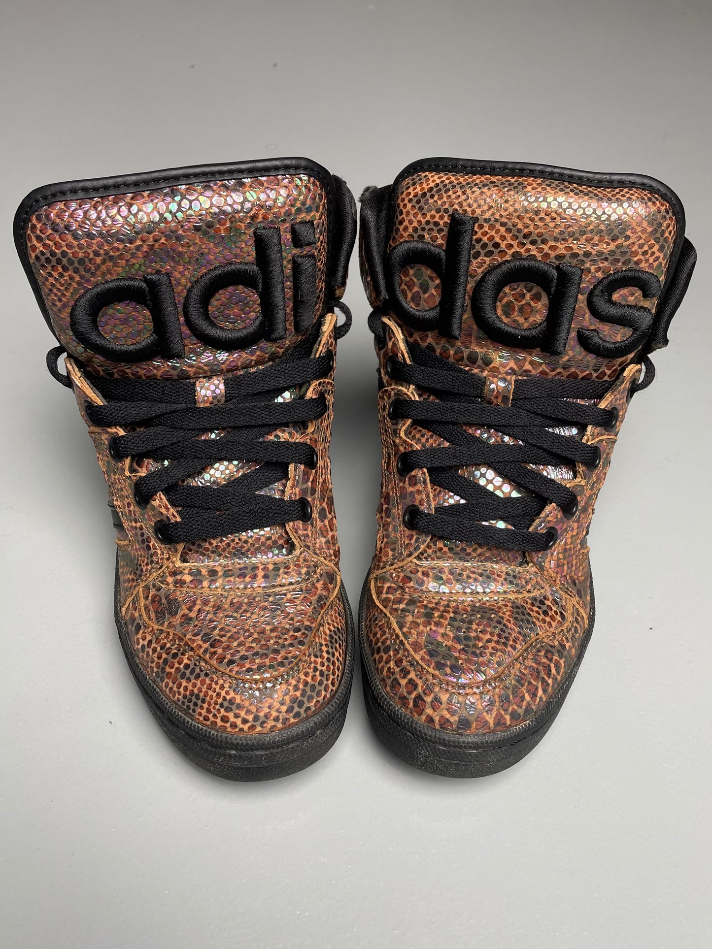 adidas Originals by Jeremy Scott A/W 2013 JS Instinct Hi "Rainbow Snakeskin" - size 37 1/3