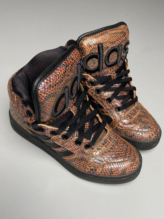 adidas Originals by Jeremy Scott A/W 2013 JS Instinct Hi "Rainbow Snakeskin" - size 37 1/3