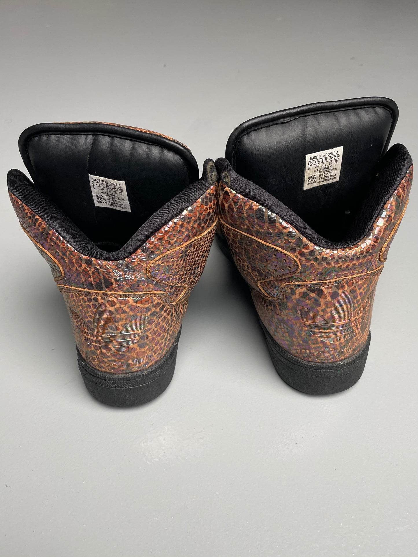 adidas Originals by Jeremy Scott A/W 2013 JS Instinct Hi "Rainbow Snakeskin" - size 37 1/3