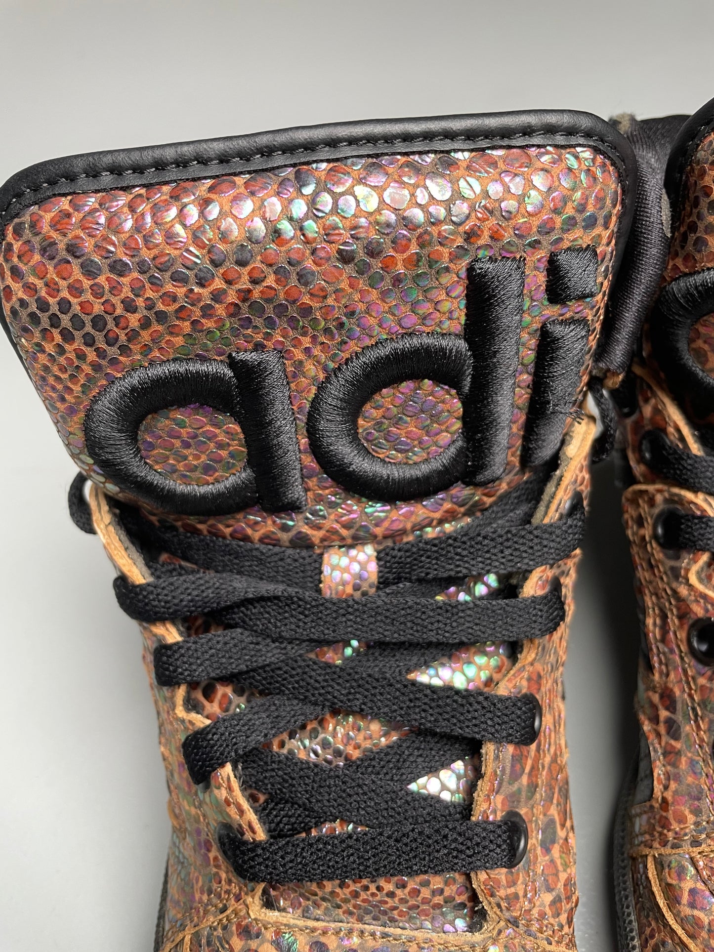 adidas Originals by Jeremy Scott A/W 2013 JS Instinct Hi "Rainbow Snakeskin" - size 37 1/3