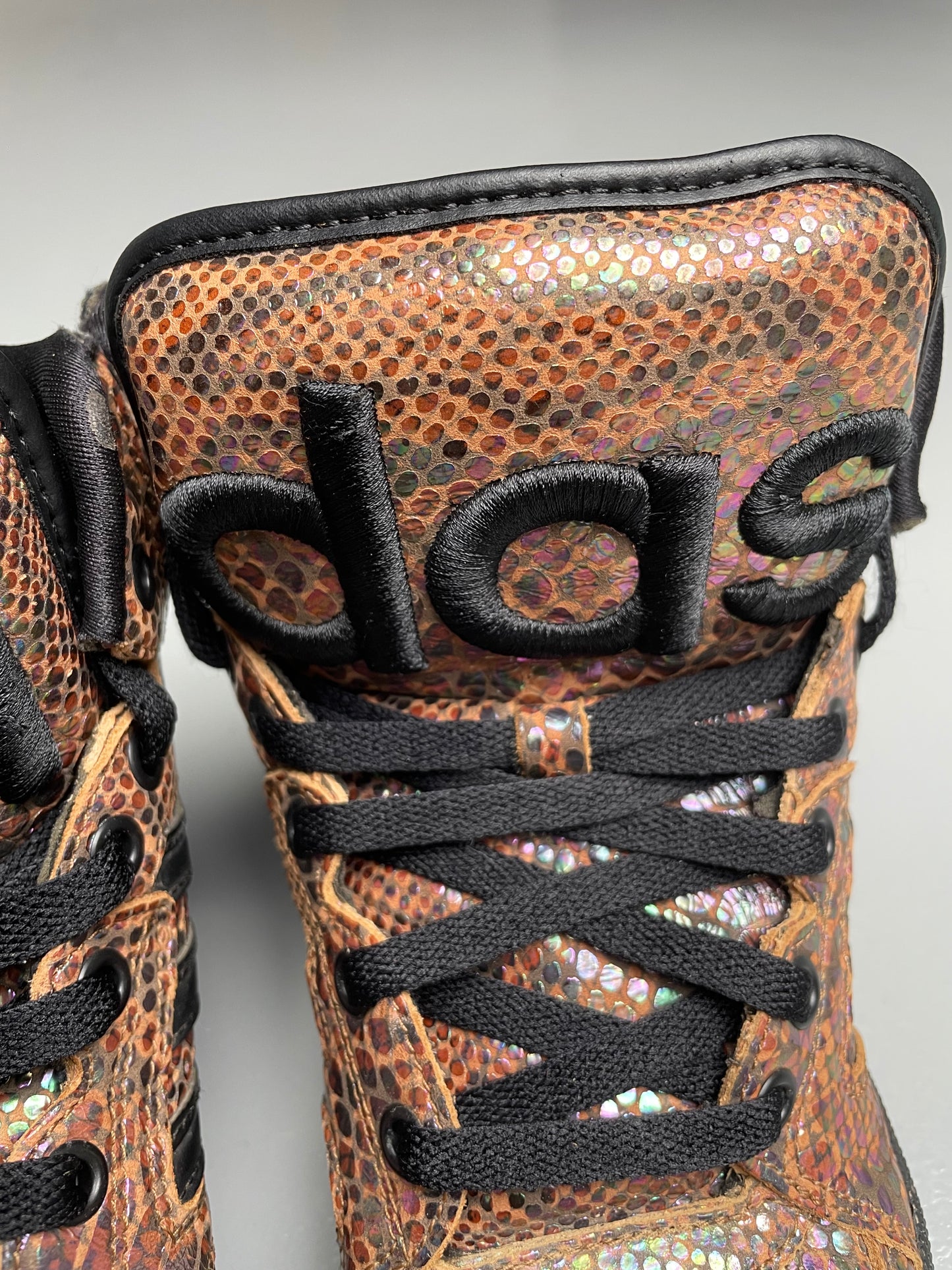 adidas Originals by Jeremy Scott A/W 2013 JS Instinct Hi "Rainbow Snakeskin" - size 37 1/3