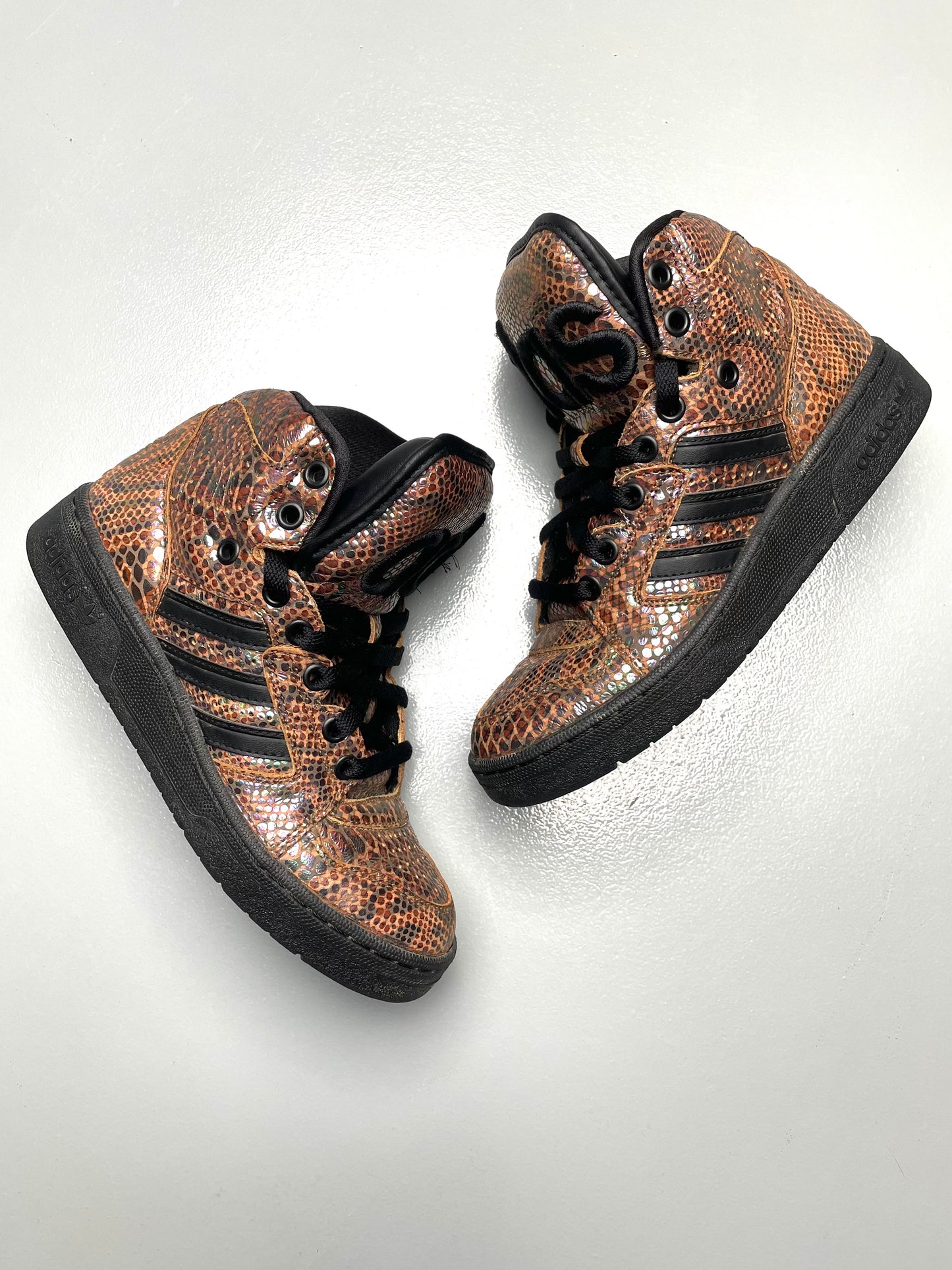 adidas Originals by Jeremy Scott A/W 2013 JS Instinct Hi "Rainbow Snakeskin" - size 37 1/3
