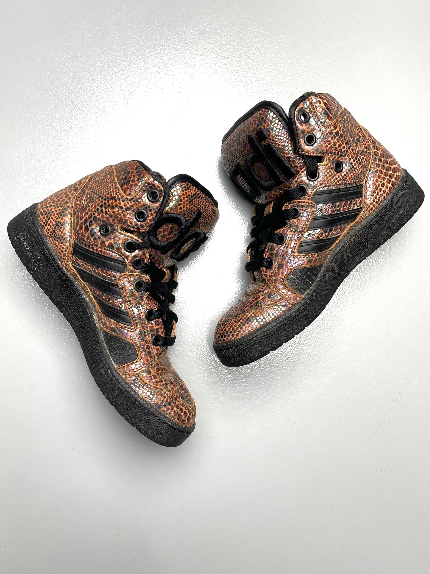 adidas Originals by Jeremy Scott A/W 2013 JS Instinct Hi "Rainbow Snakeskin" - size 37 1/3