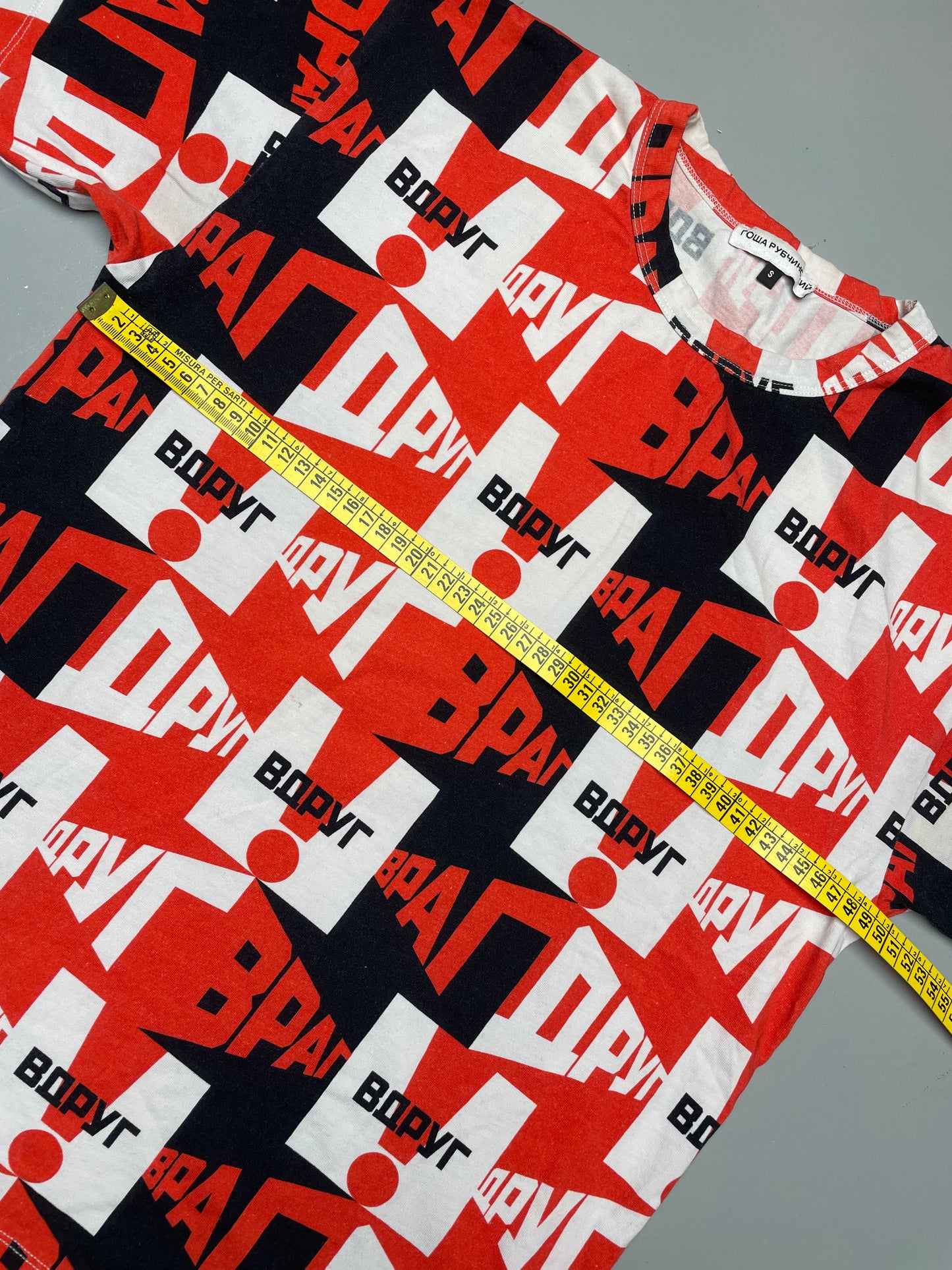 Gosha Rubchinskiy A/W 2018 "Friend Suddenly Enemy" t-shirt - size S