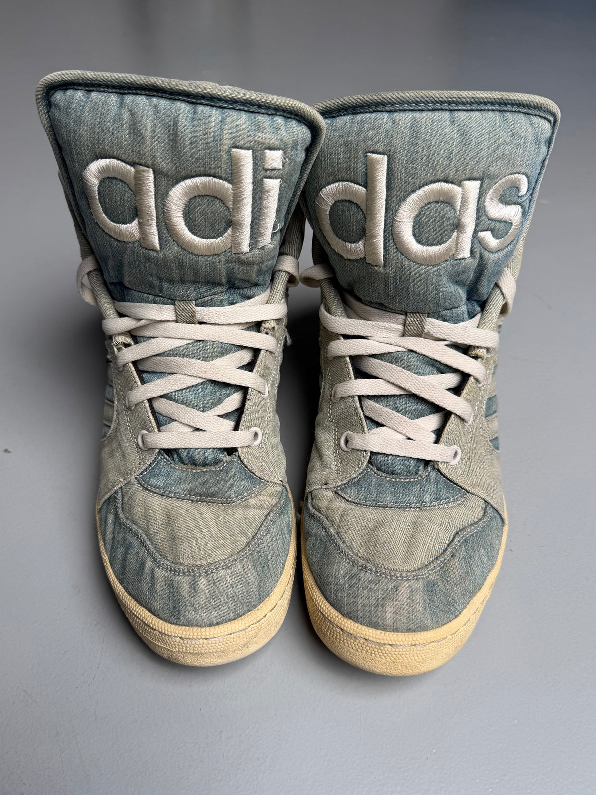 adidas Originals by Jeremy Scott S/S 2014 JS Instinct Hi Denim - size 44 2/3