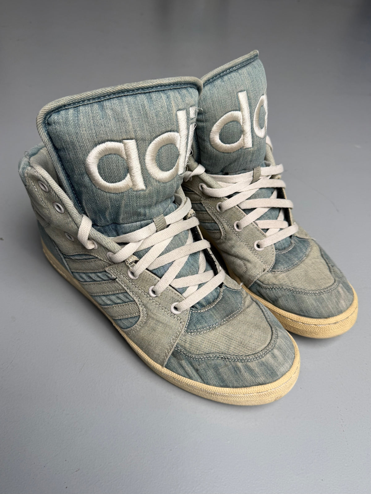 adidas Originals by Jeremy Scott S/S 2014 JS Instinct Hi Denim - size 44 2/3