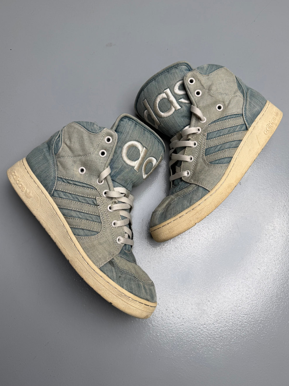 adidas Originals by Jeremy Scott S/S 2014 JS Instinct Hi Denim - size 44 2/3