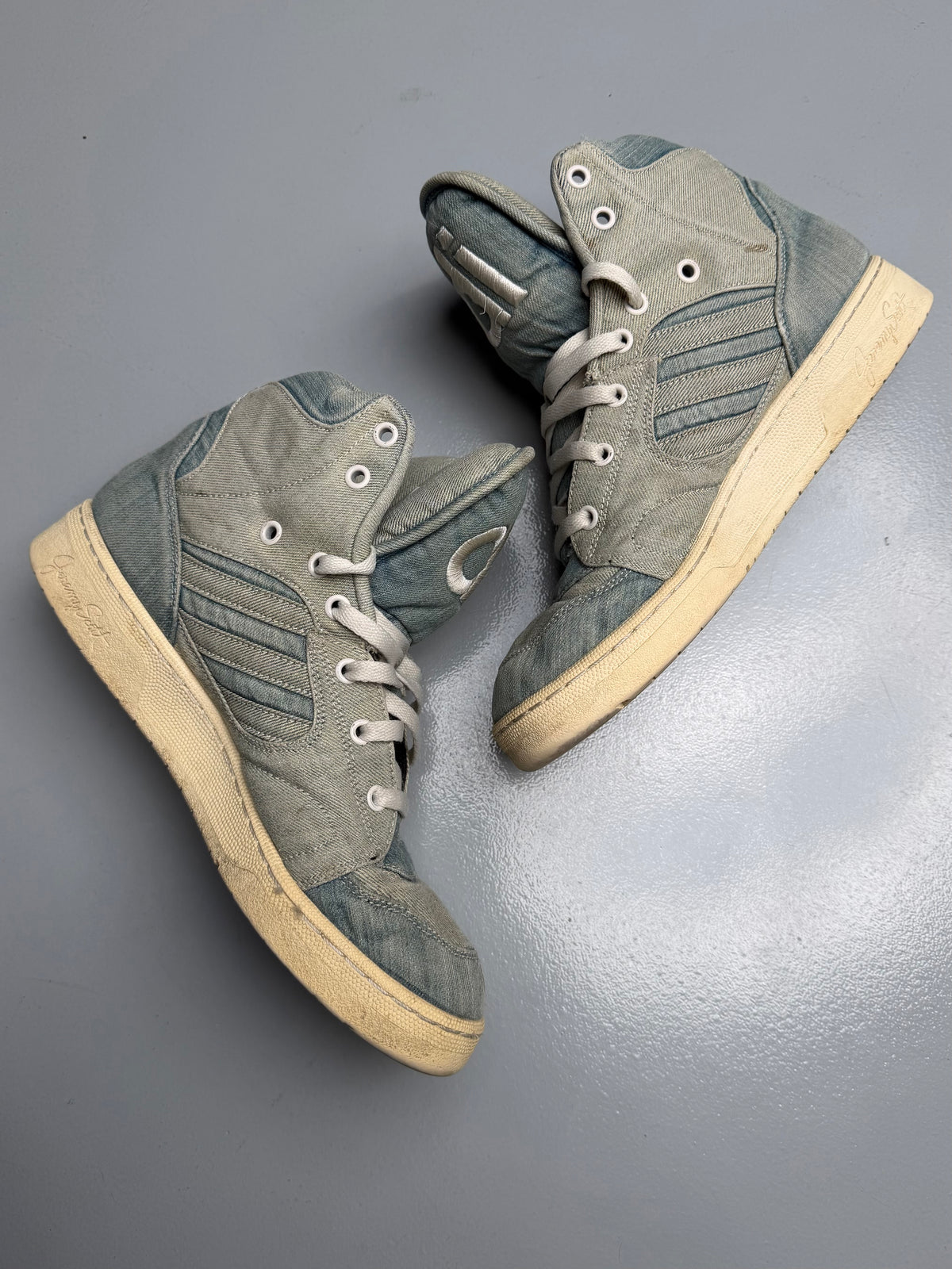 adidas Originals by Jeremy Scott S/S 2014 JS Instinct Hi Denim - size 44 2/3