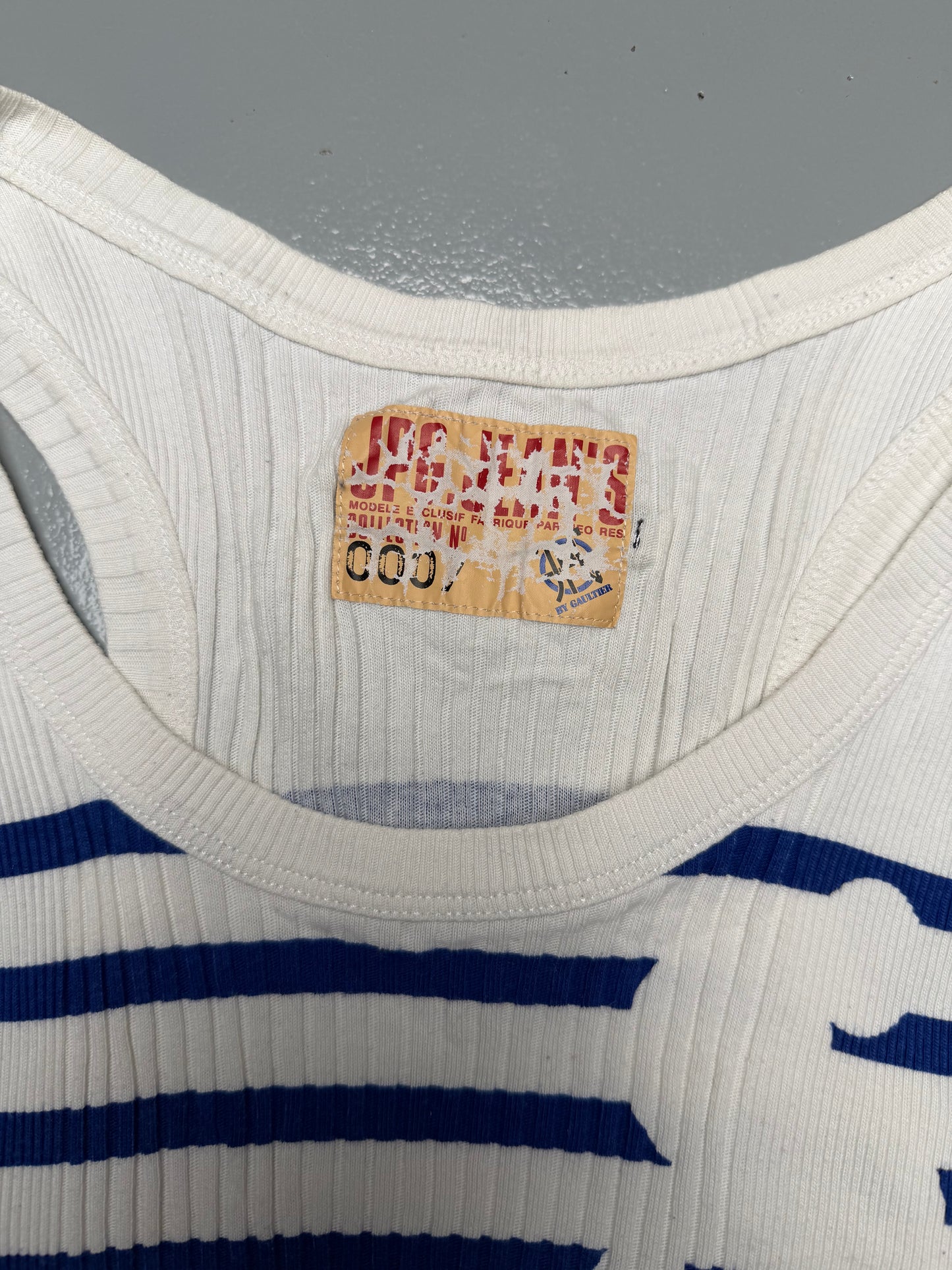 2000's JPG.Jean's striped tank top