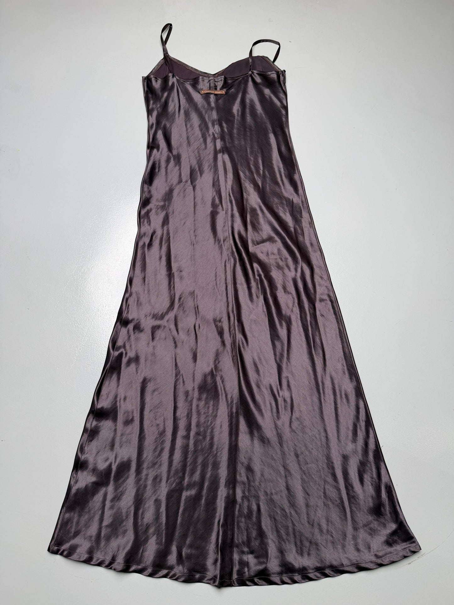 1990's Gaultier Jean's satin maxi dress - size 40