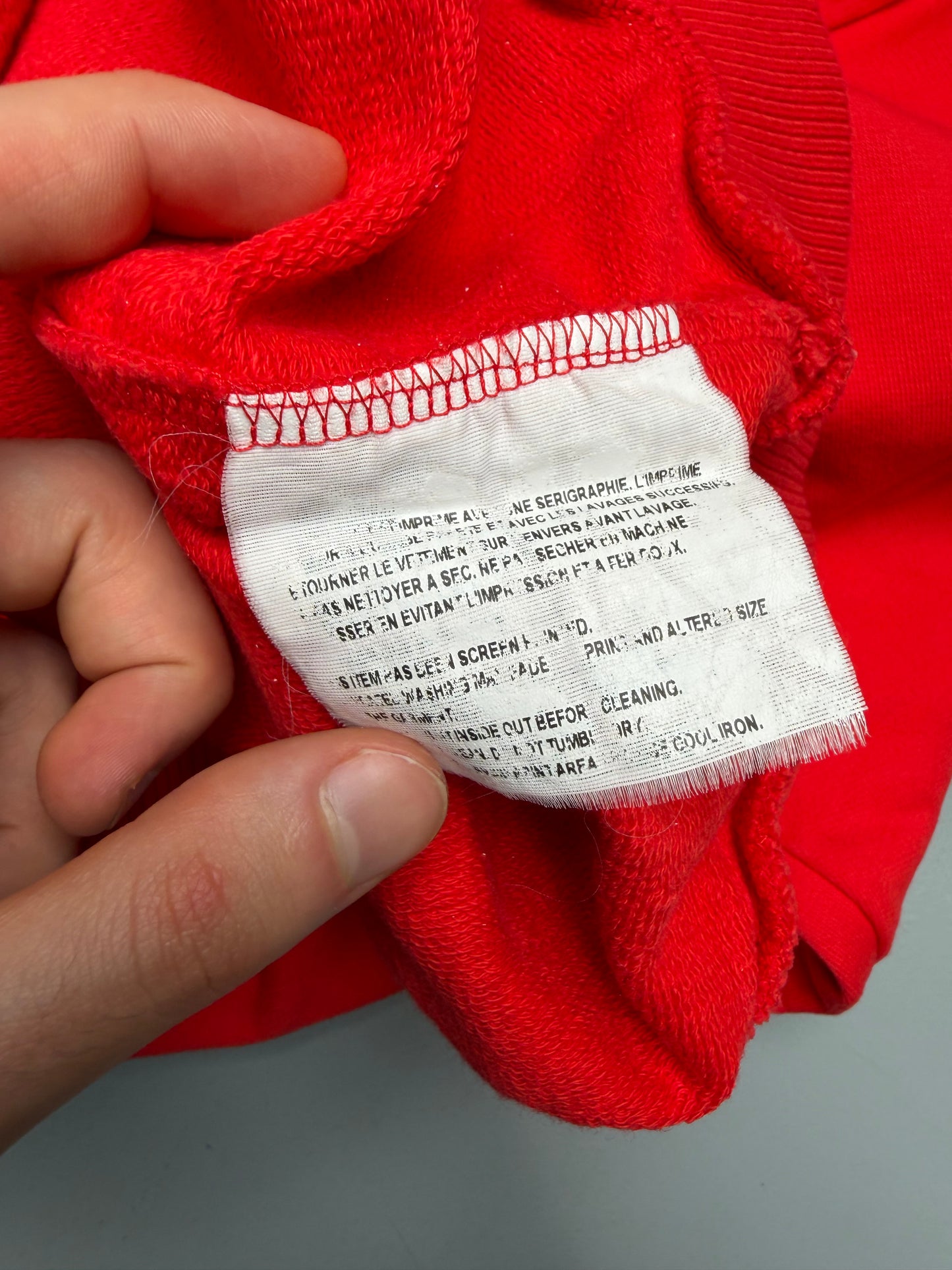 Gosha Rubchinskiy A/W 2015 flag hoodie (red) - size M