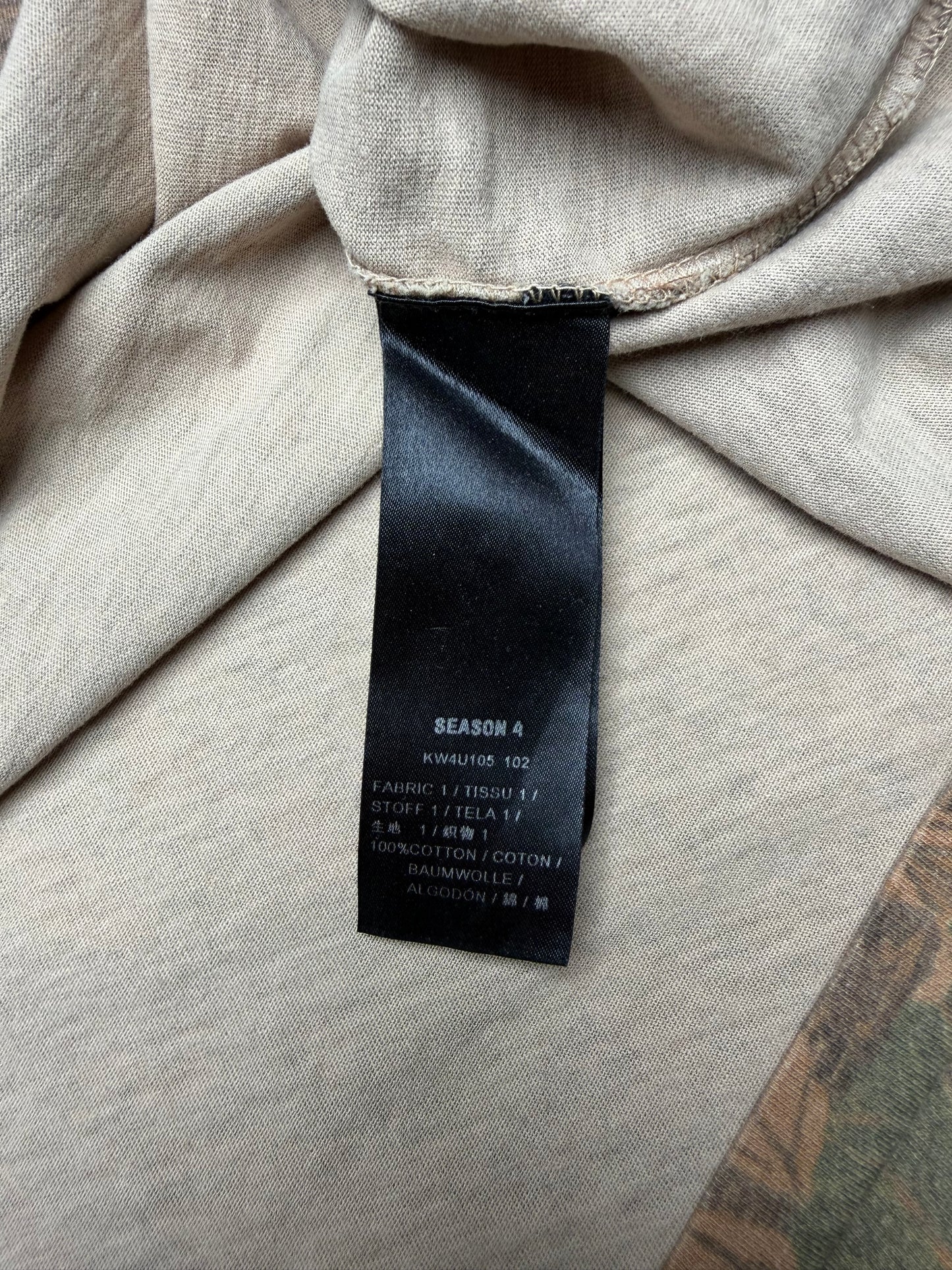 YEEZY Season 4 oversized camo t-shirt - size S