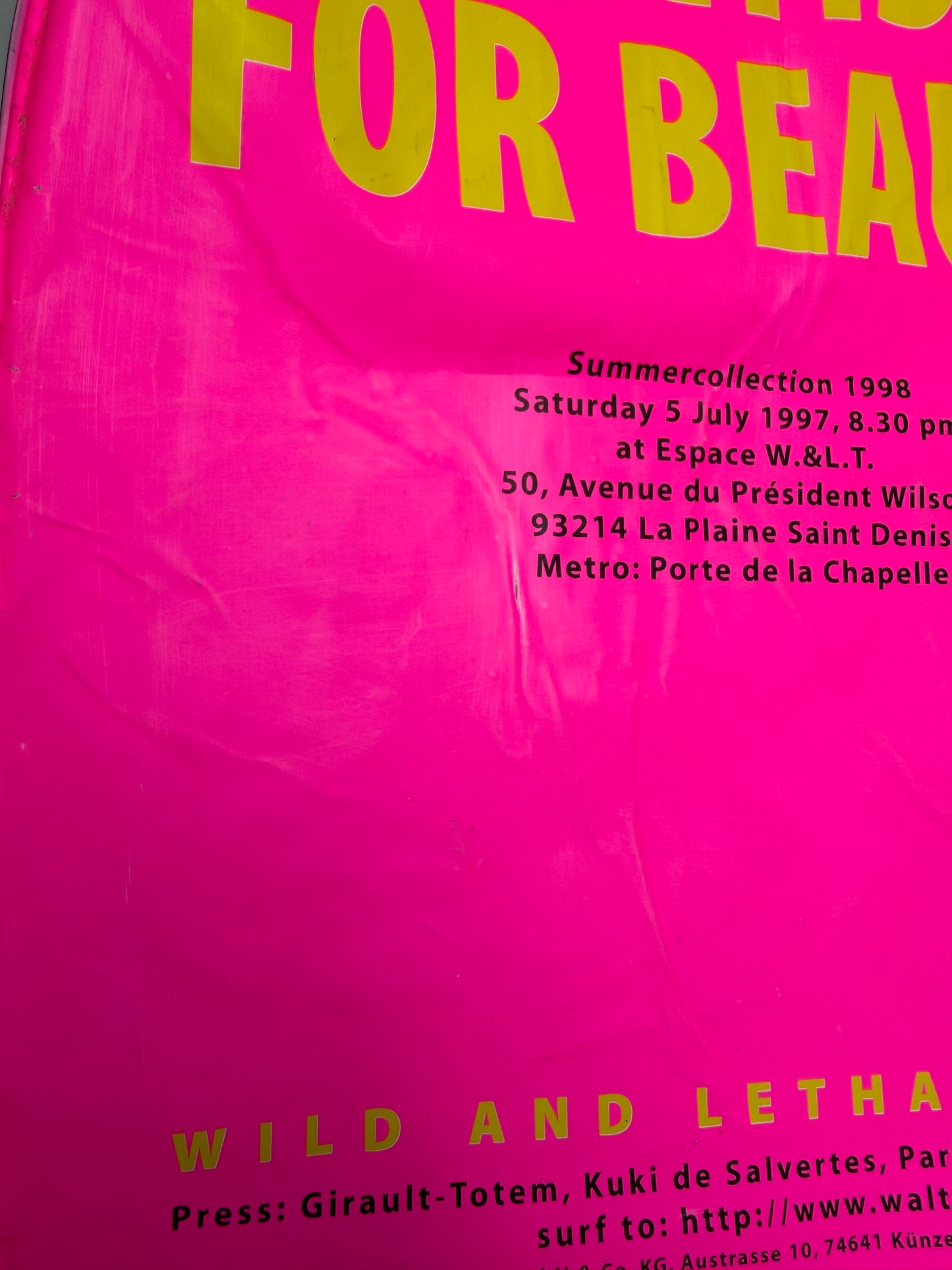 Wild & Lethal Trash S/S 1998 invitation tote bag