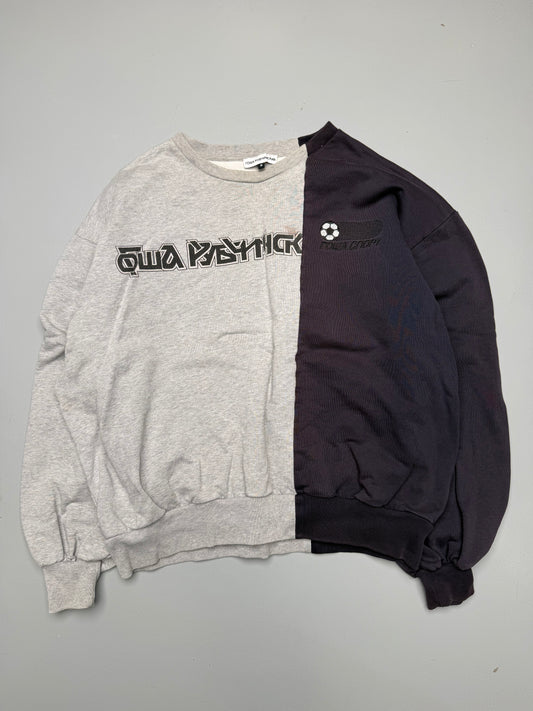 Gosha Rubchinskiy S/S 2018 split crewneck (grey/navy) - size M