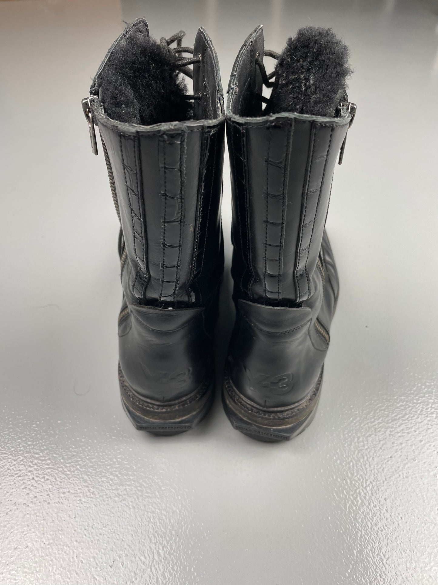 Y-3 - A/W 2013 - leather boots - women's size UK6D