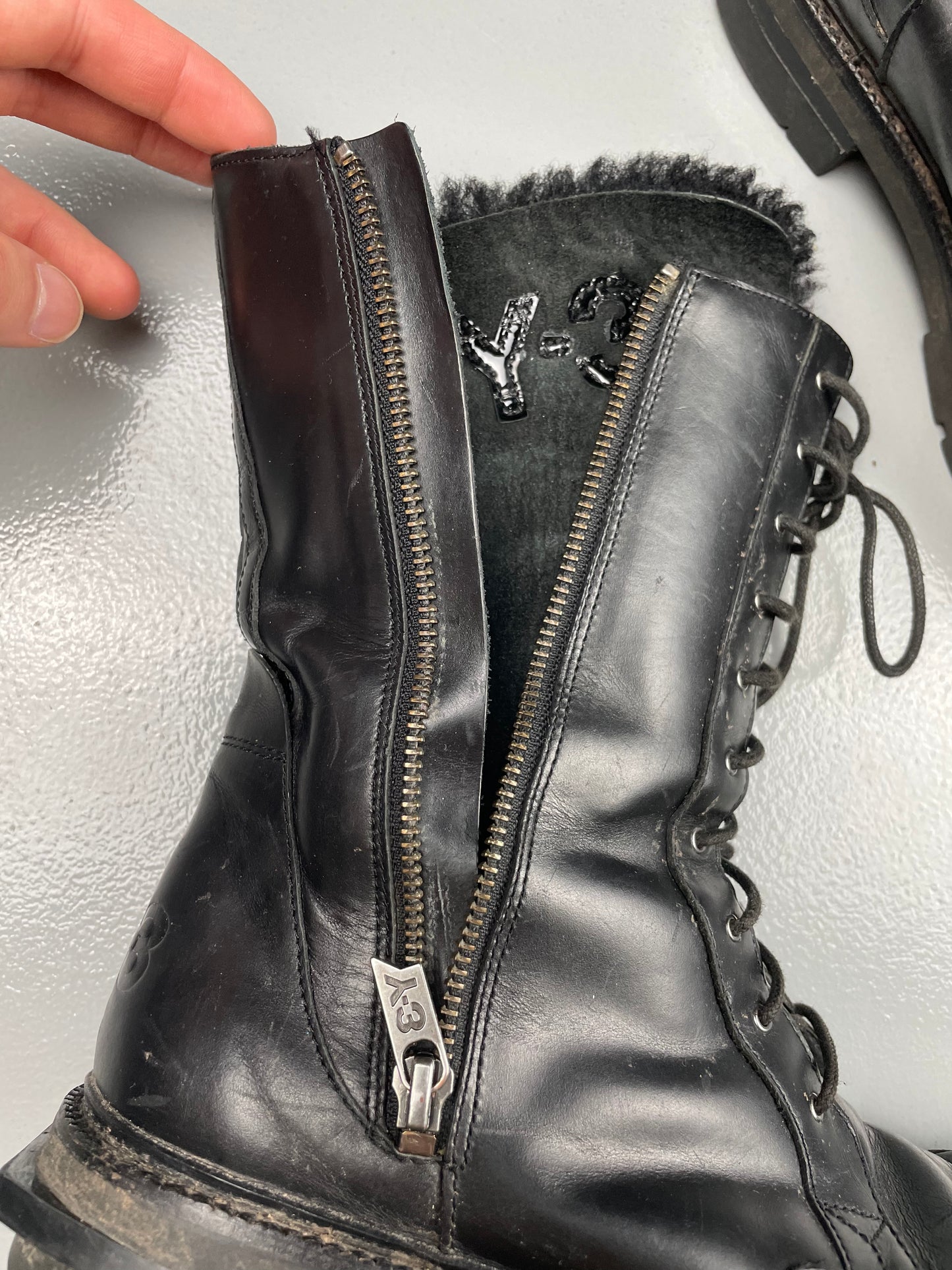 Y-3 - A/W 2013 - leather boots - women's size UK6D