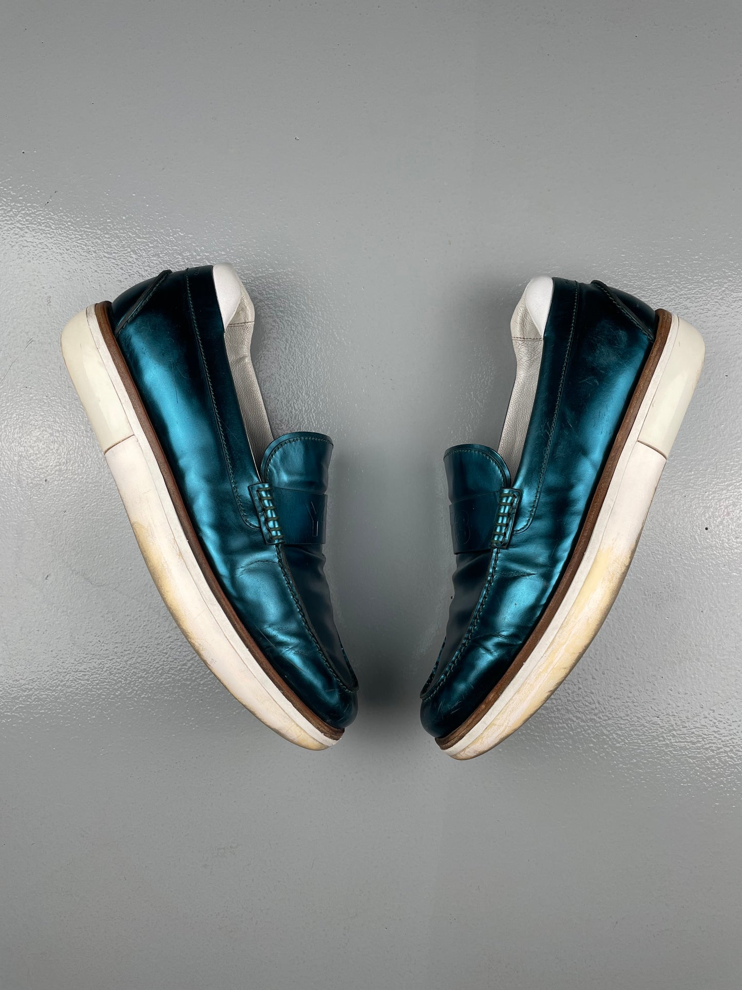 Y-3 sample platform metallic loafers - size 42 2/3