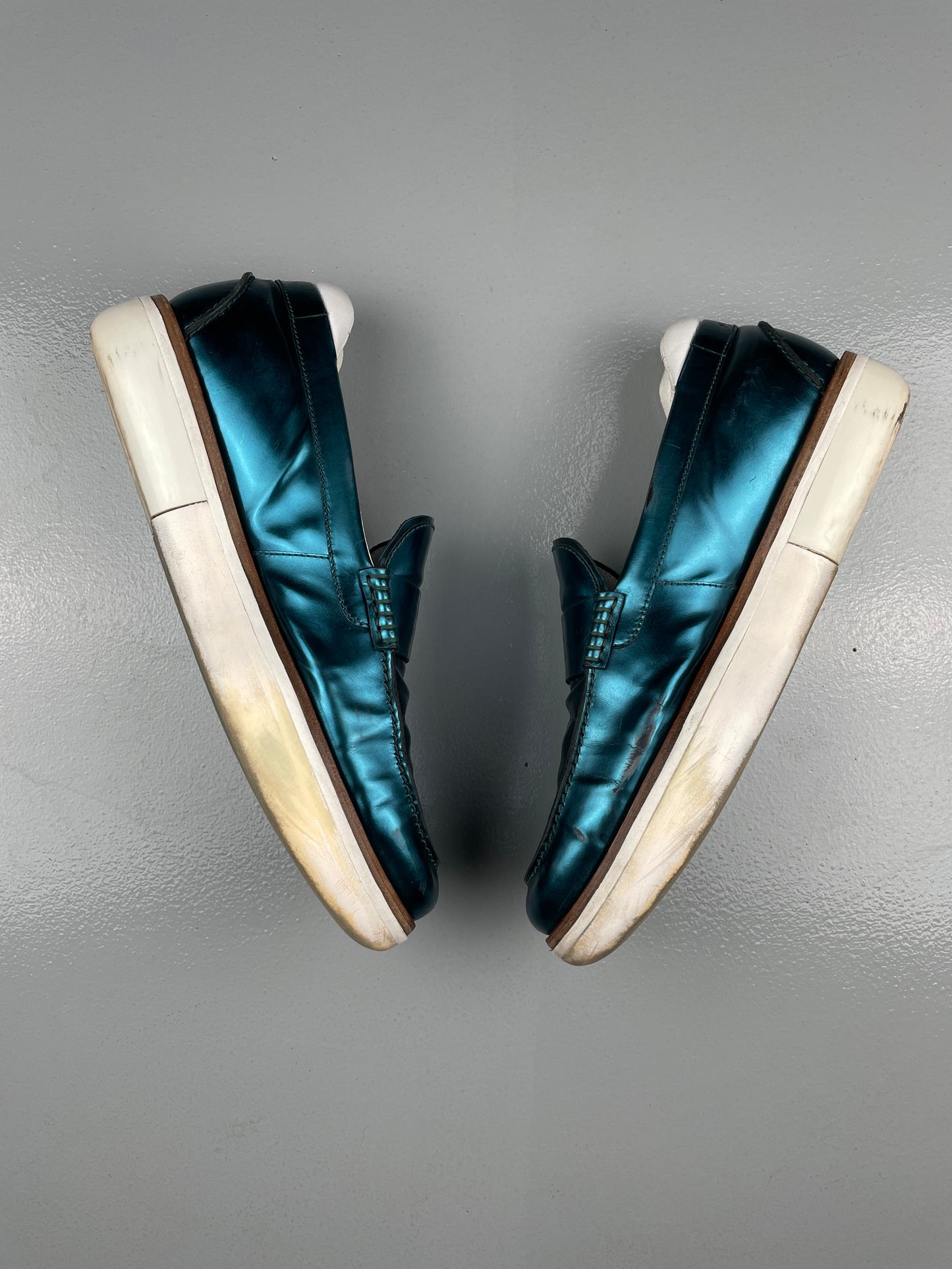 Y-3 sample platform metallic loafers - size 42 2/3