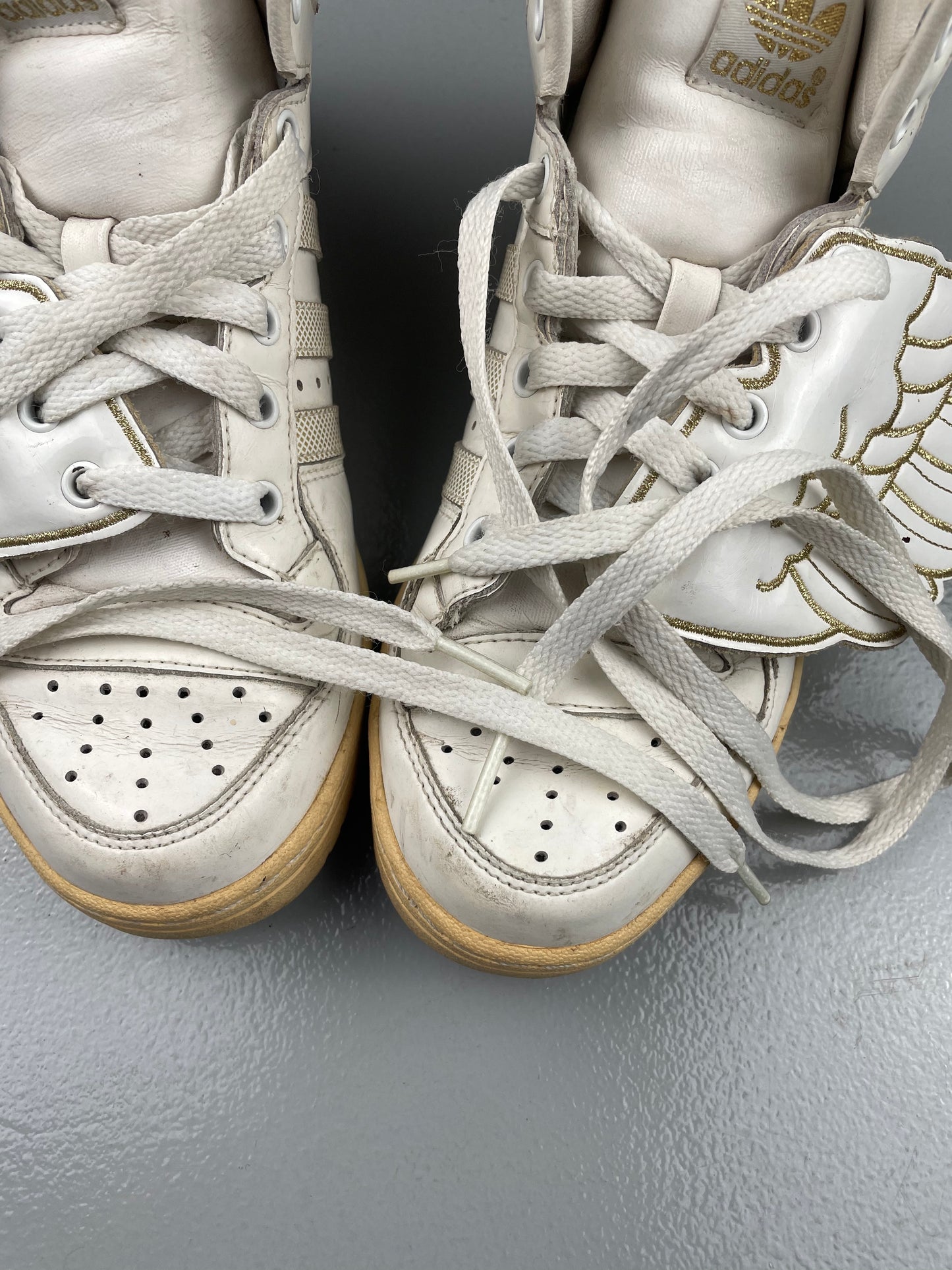 adidas X Jeremy Scott S/S 2010 JS Wings 1.0 white/gold - size 38