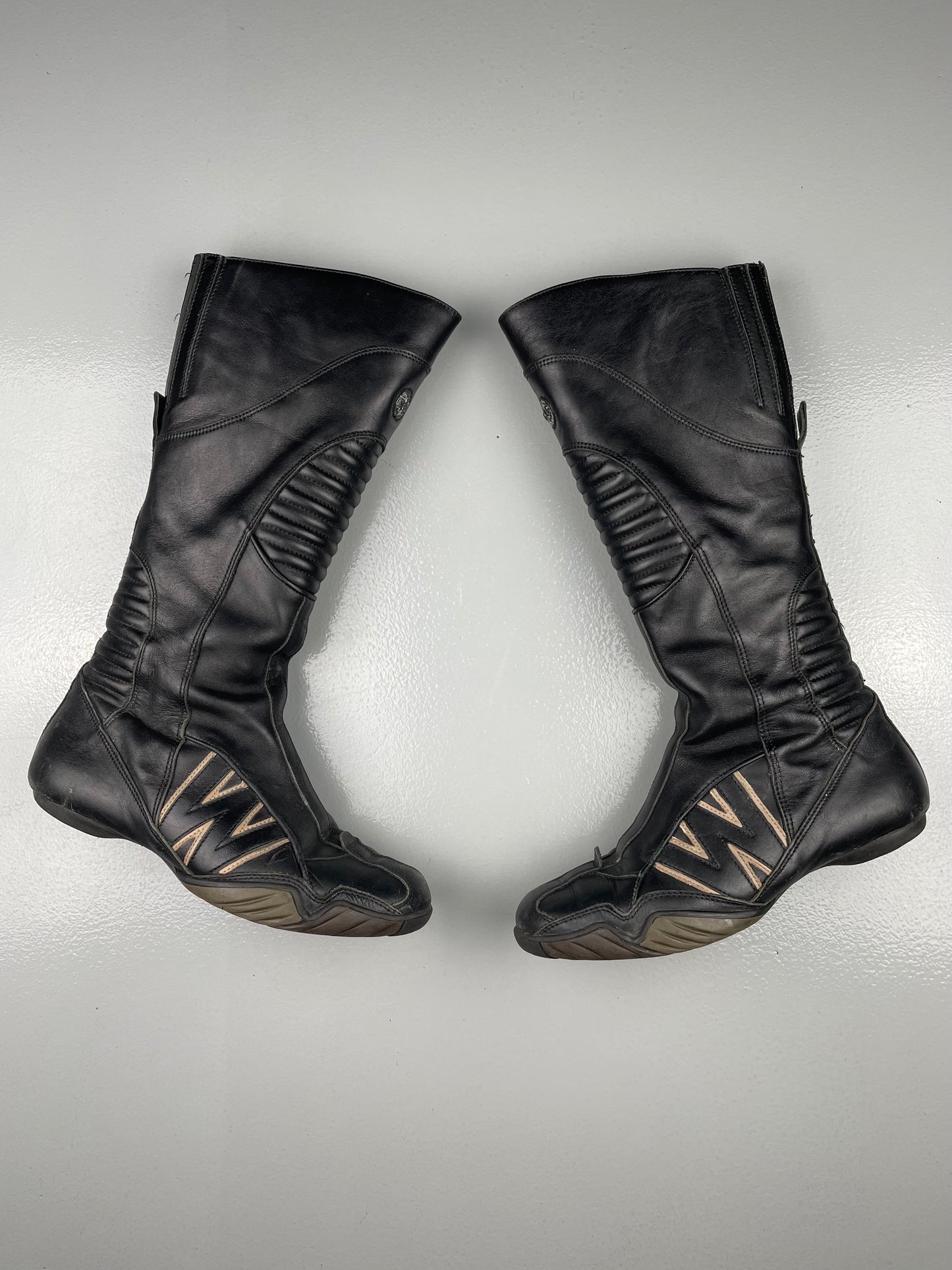 vintage Walter Van Beirendonck W.&L.T. - leather biker boots - size 37