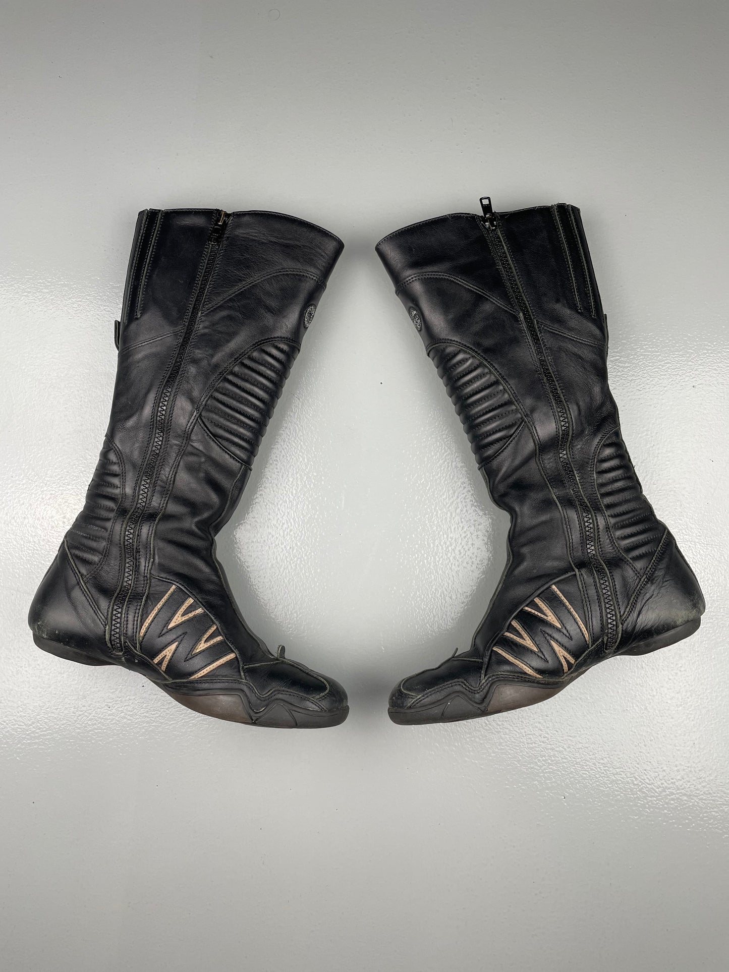 vintage Walter Van Beirendonck W.&L.T. - leather biker boots - size 37