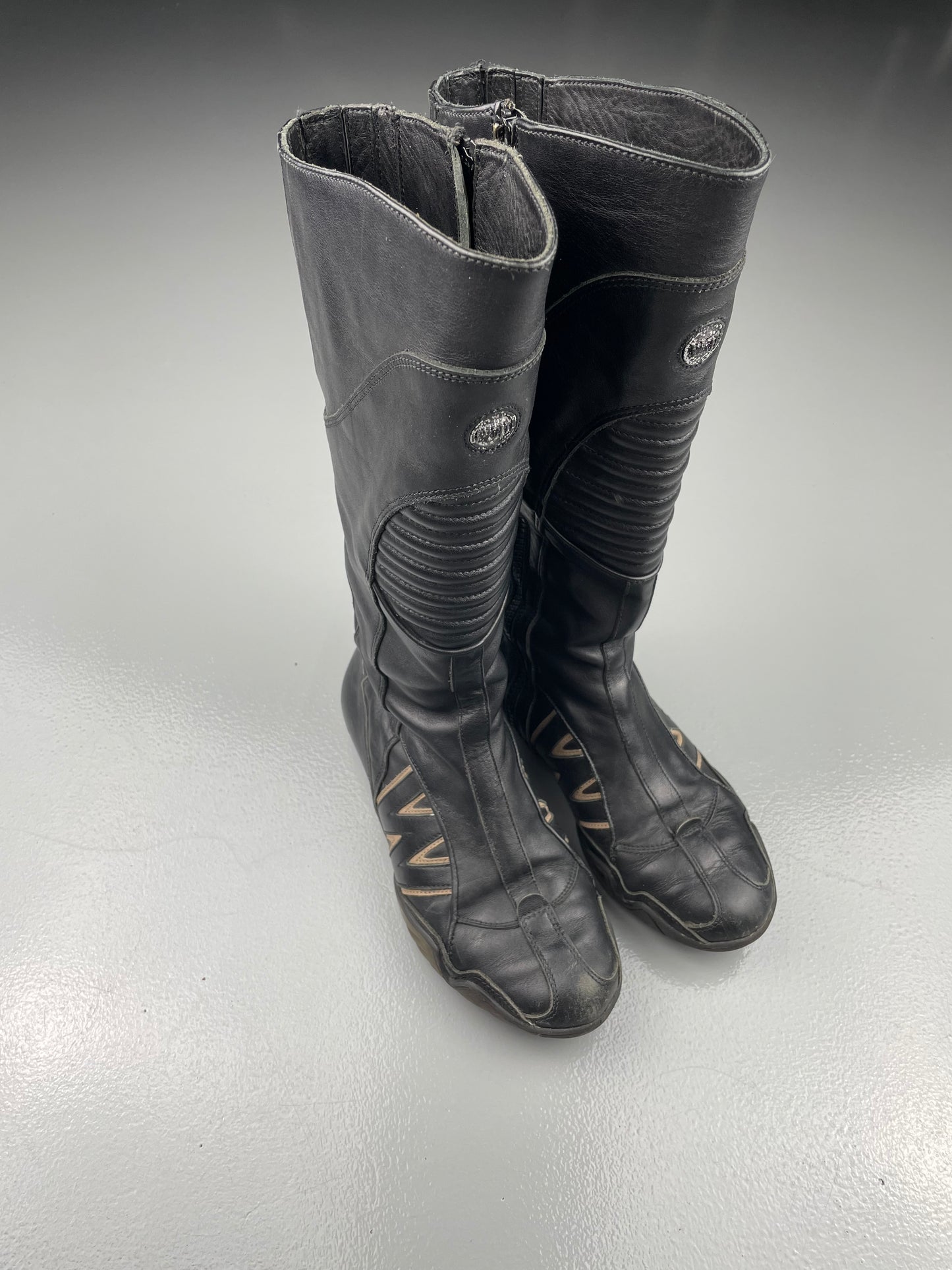 vintage Walter Van Beirendonck W.&L.T. - leather biker boots - size 37