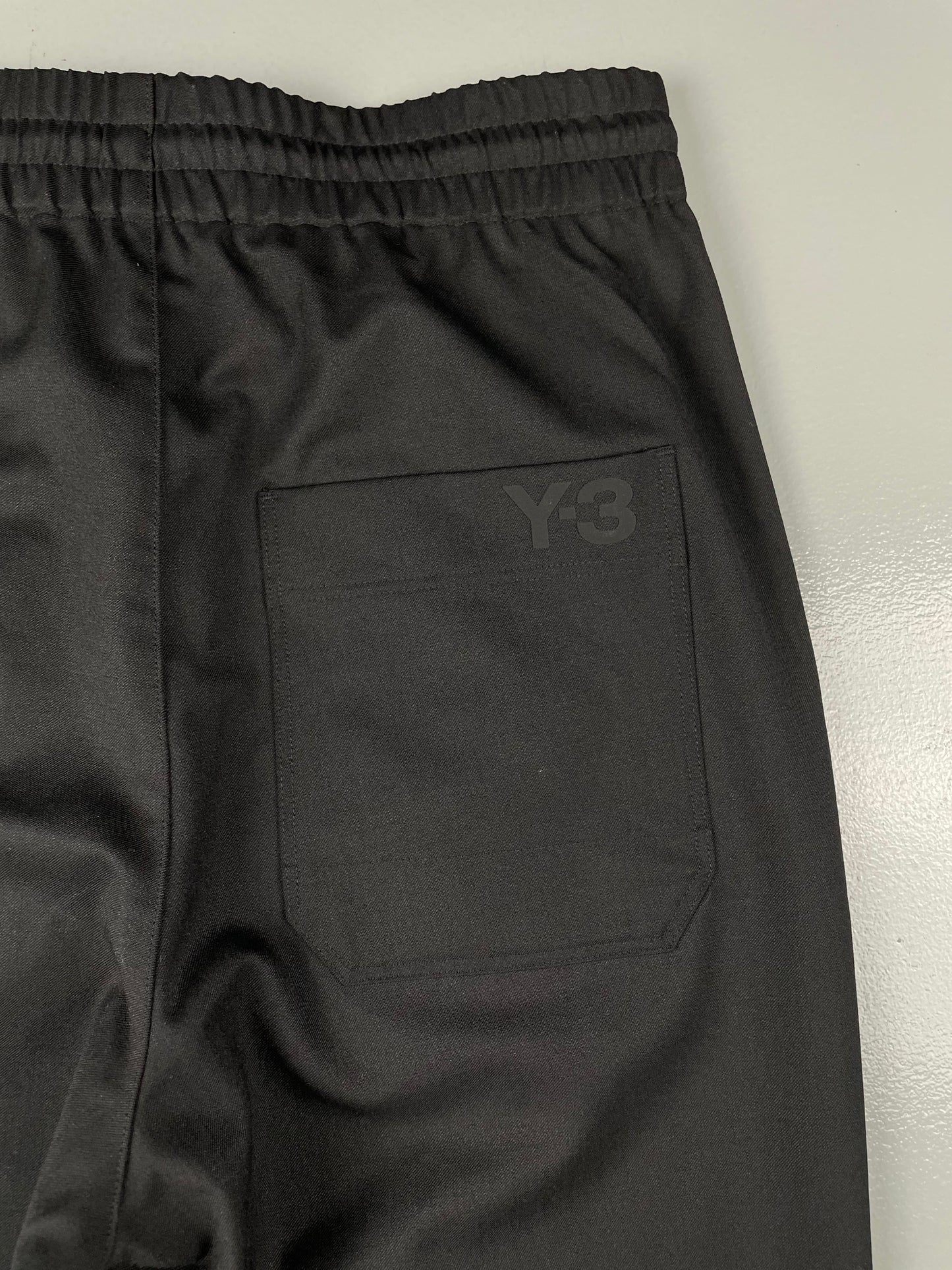 Y-3 S/S 2020 Refined Wool Stretch Slim Pants (Black) - size XS