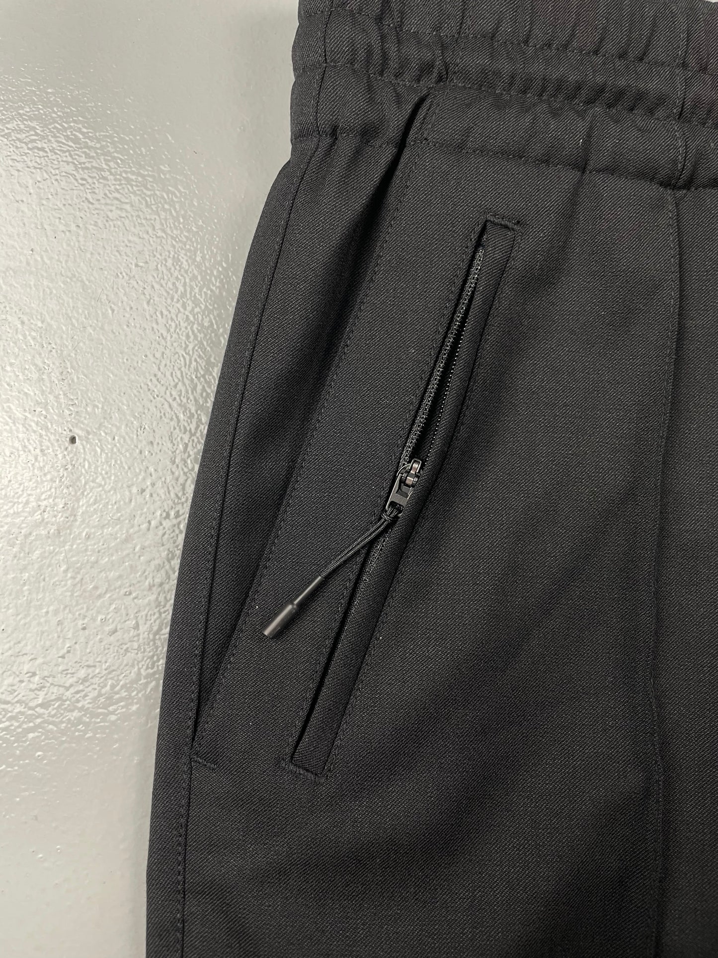 Y-3 S/S 2020 Refined Wool Stretch Slim Pants (Black) - size XS