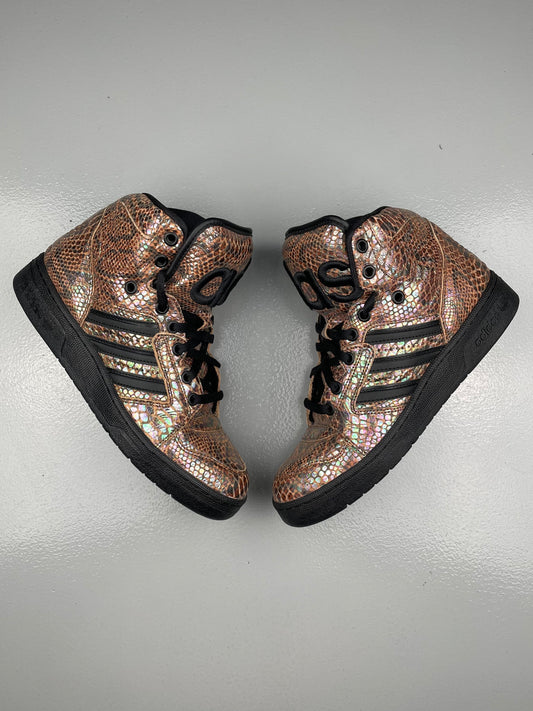 adidas X Jeremy Scott 2013 Instinct Hi Rainbow Snakeskin - size 40 2/3