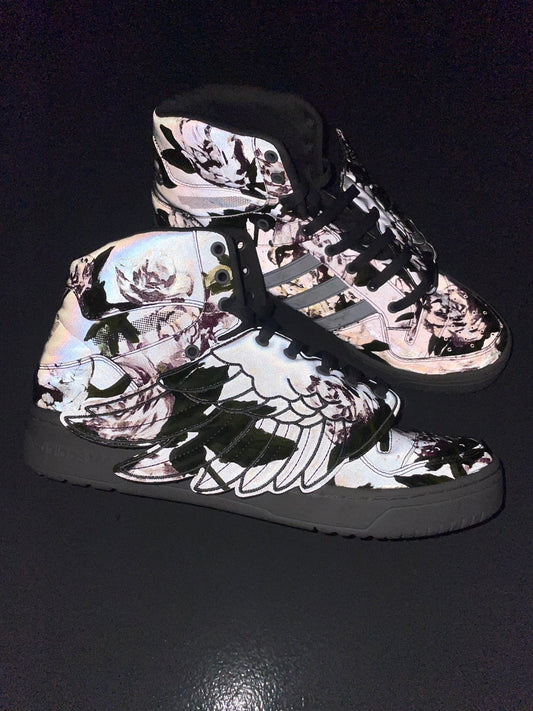 adidas Originals by Jeremy Scott S/S 2015 Wings Floral (reflective) - size 46