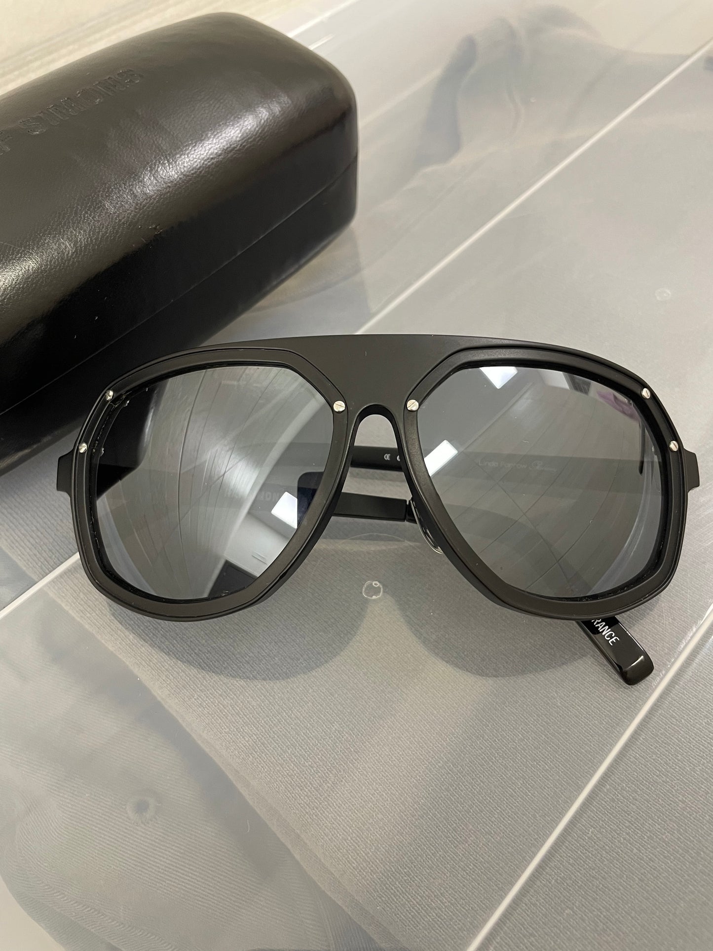 Linda Farrow X Raf Simons S/S 2008 CAT3 RAF 5E aviator sunglasses