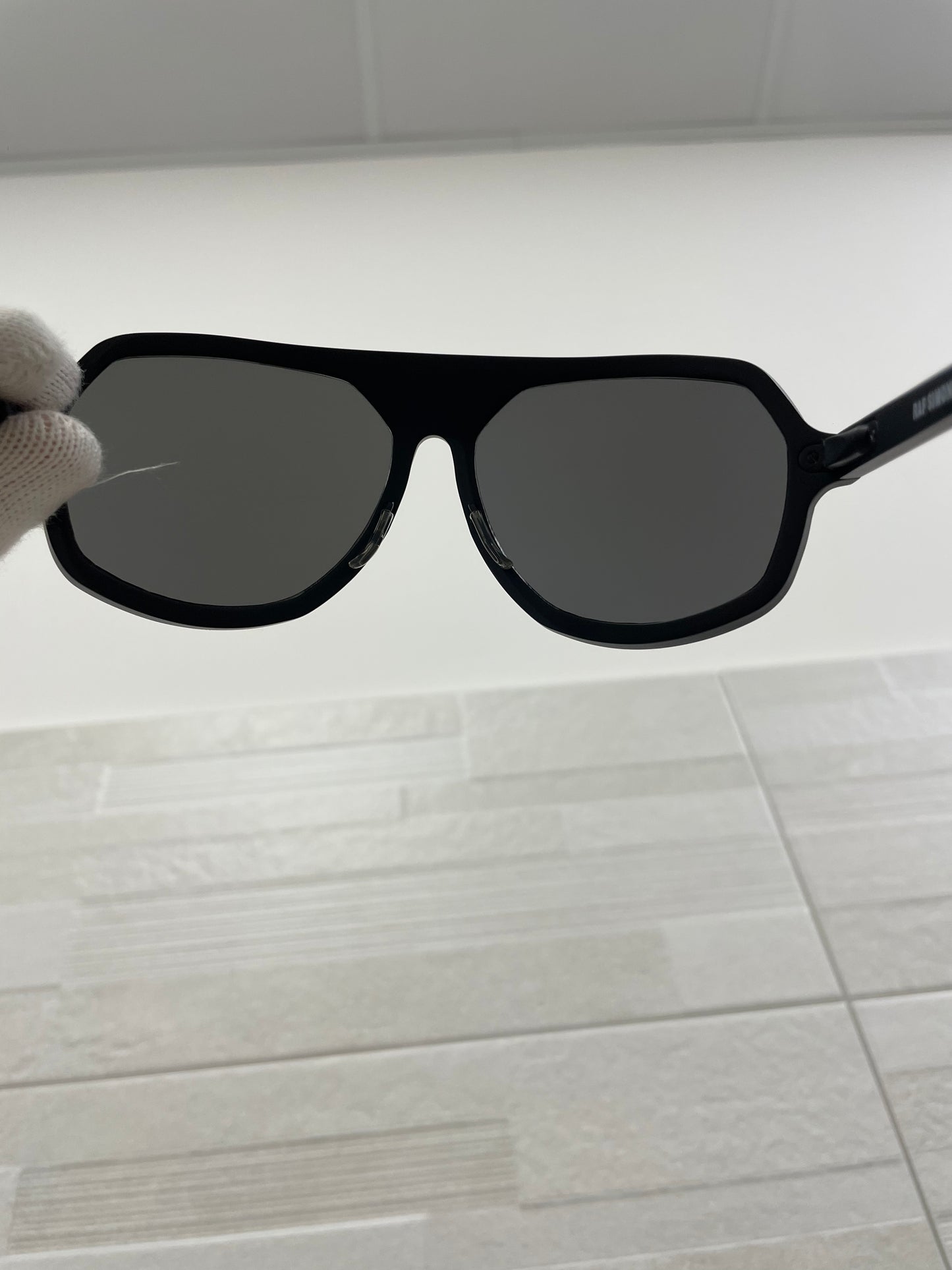 Linda Farrow X Raf Simons S/S 2008 CAT3 RAF 5E aviator sunglasses