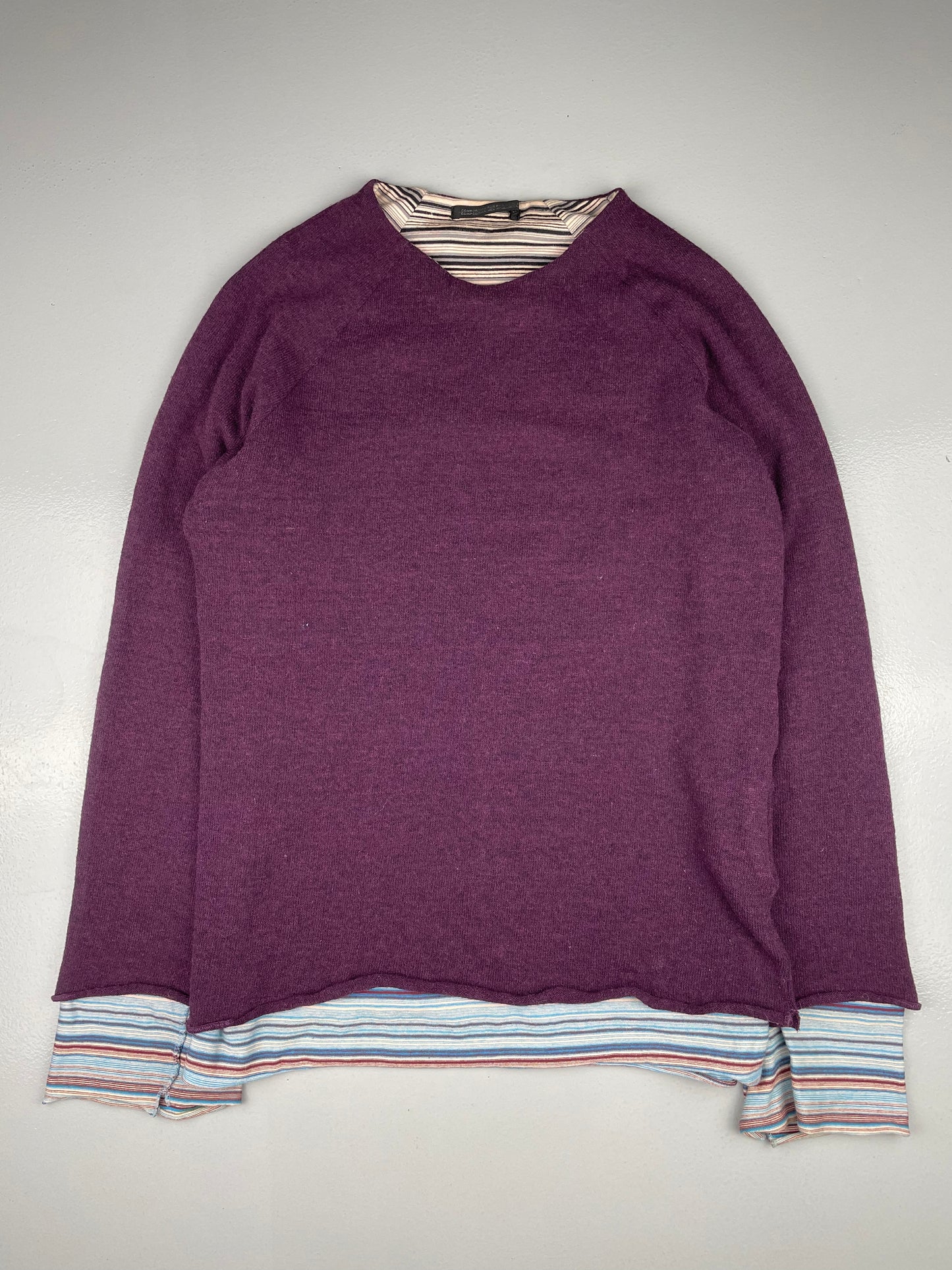 Y's by Yohji Yamamoto - A/W 2000 - double layer wool sweater - women's size 3