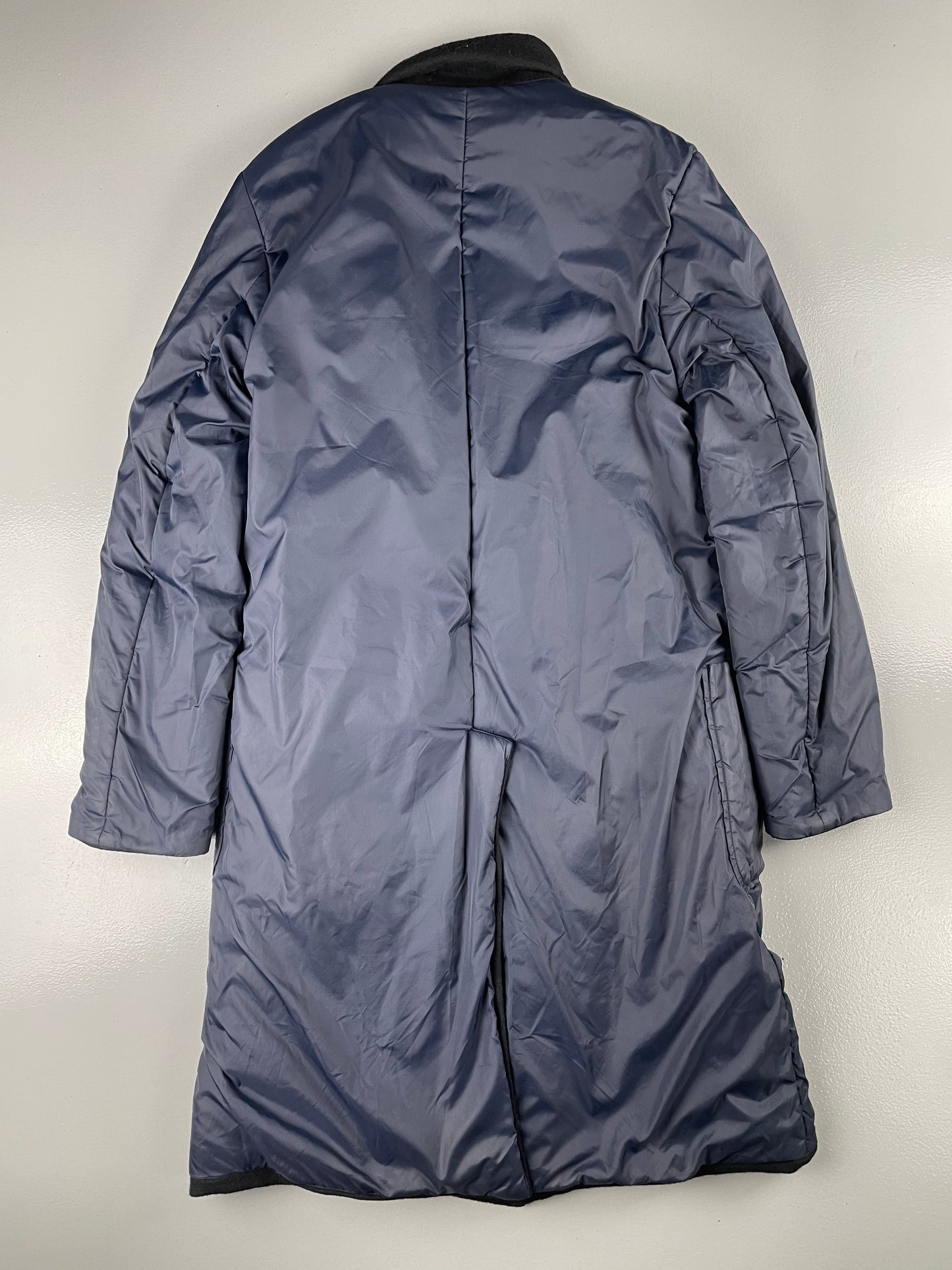 Y-3 A/W 2014 reversible wool coat with removable faux fur collar - women's size M