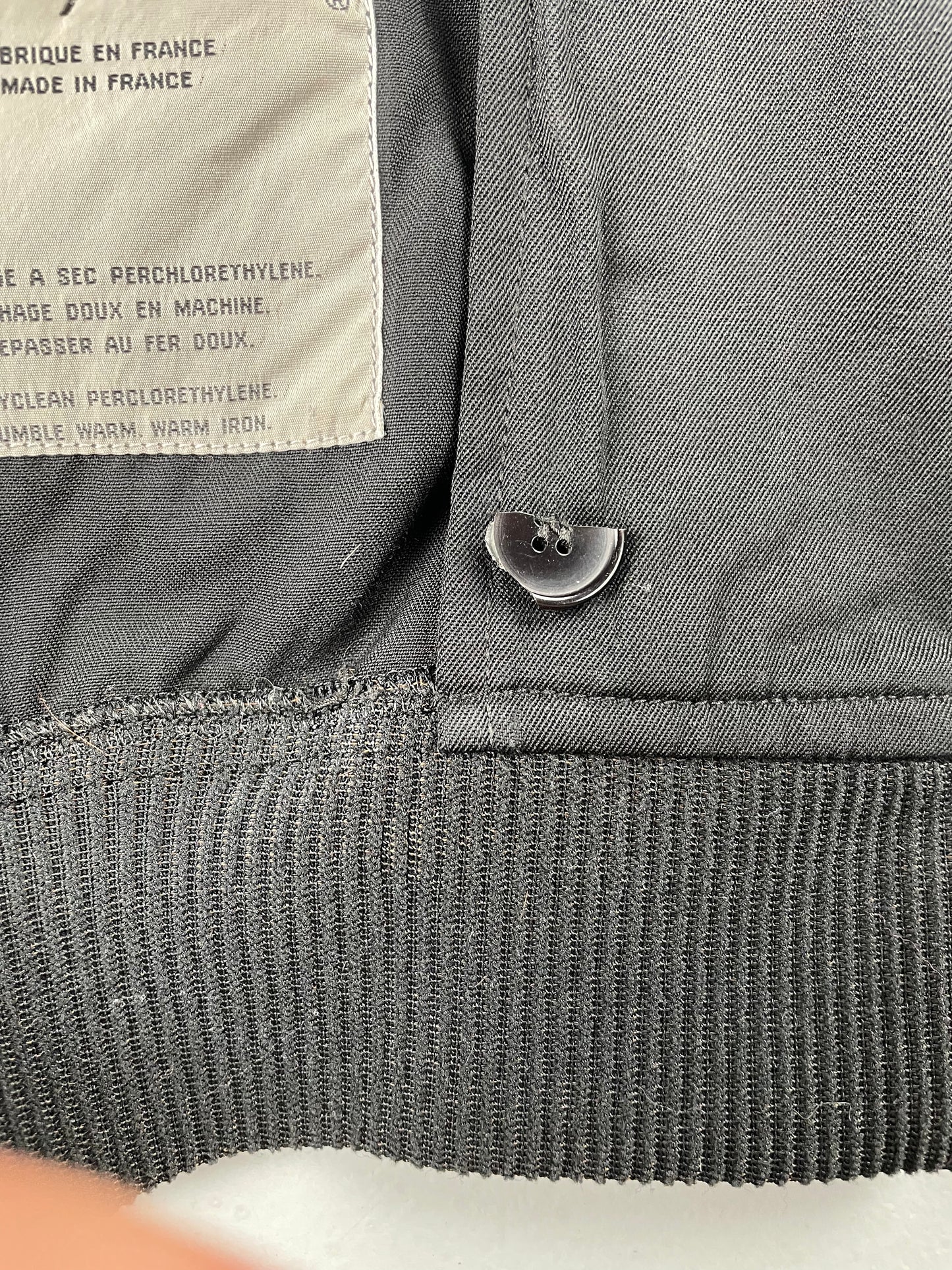 Yohji Yamamoto - (late 80's / 90-91) - cropped lightweight wool bomber