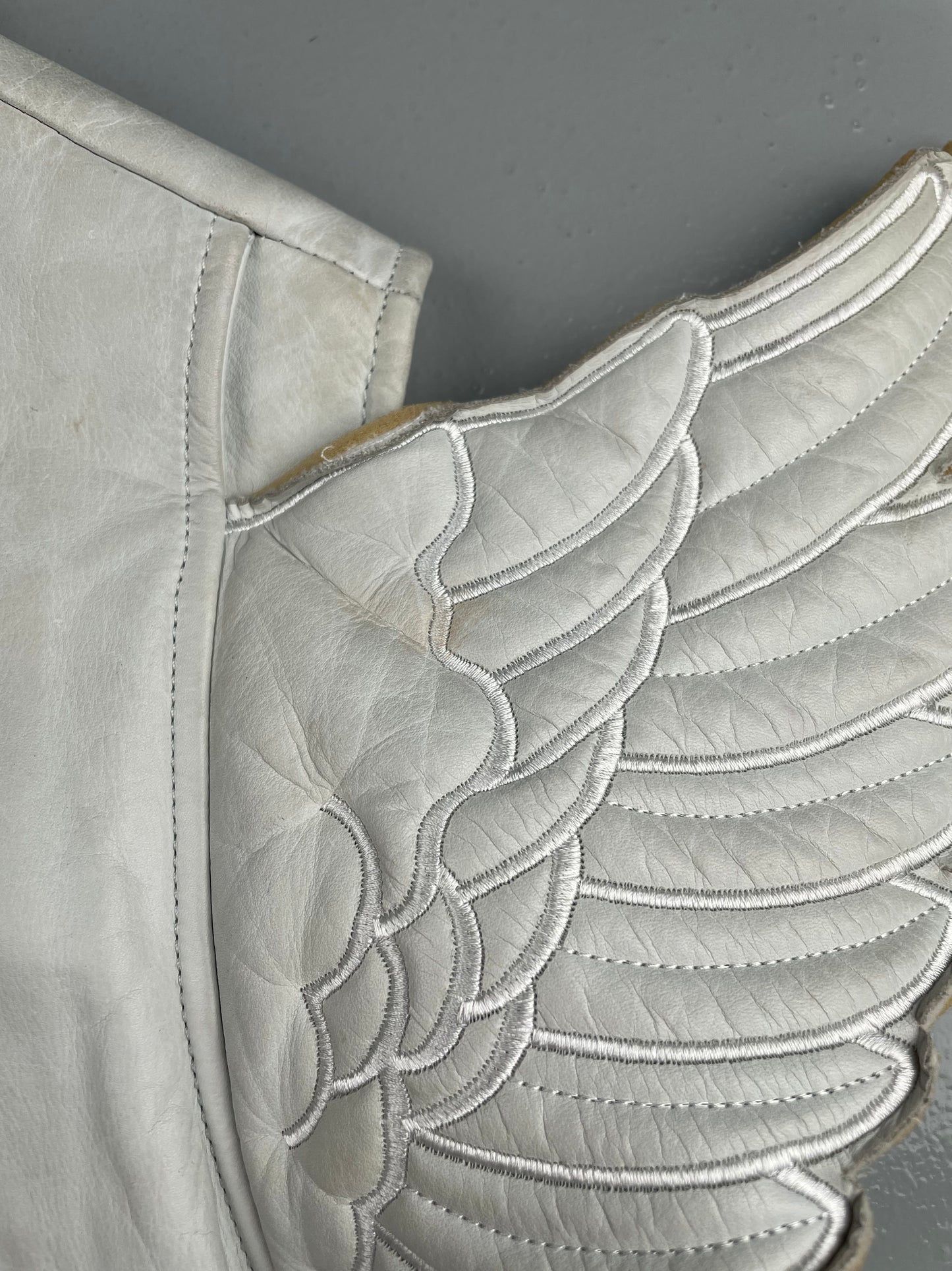 (sample) adidas Originals by Jeremy Scott S/S 2011 Leather Wings Biker Vest - size M