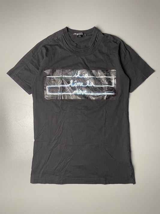 Y-3 S/S 2016 "it is time to move" t-shirt with double collar - size M