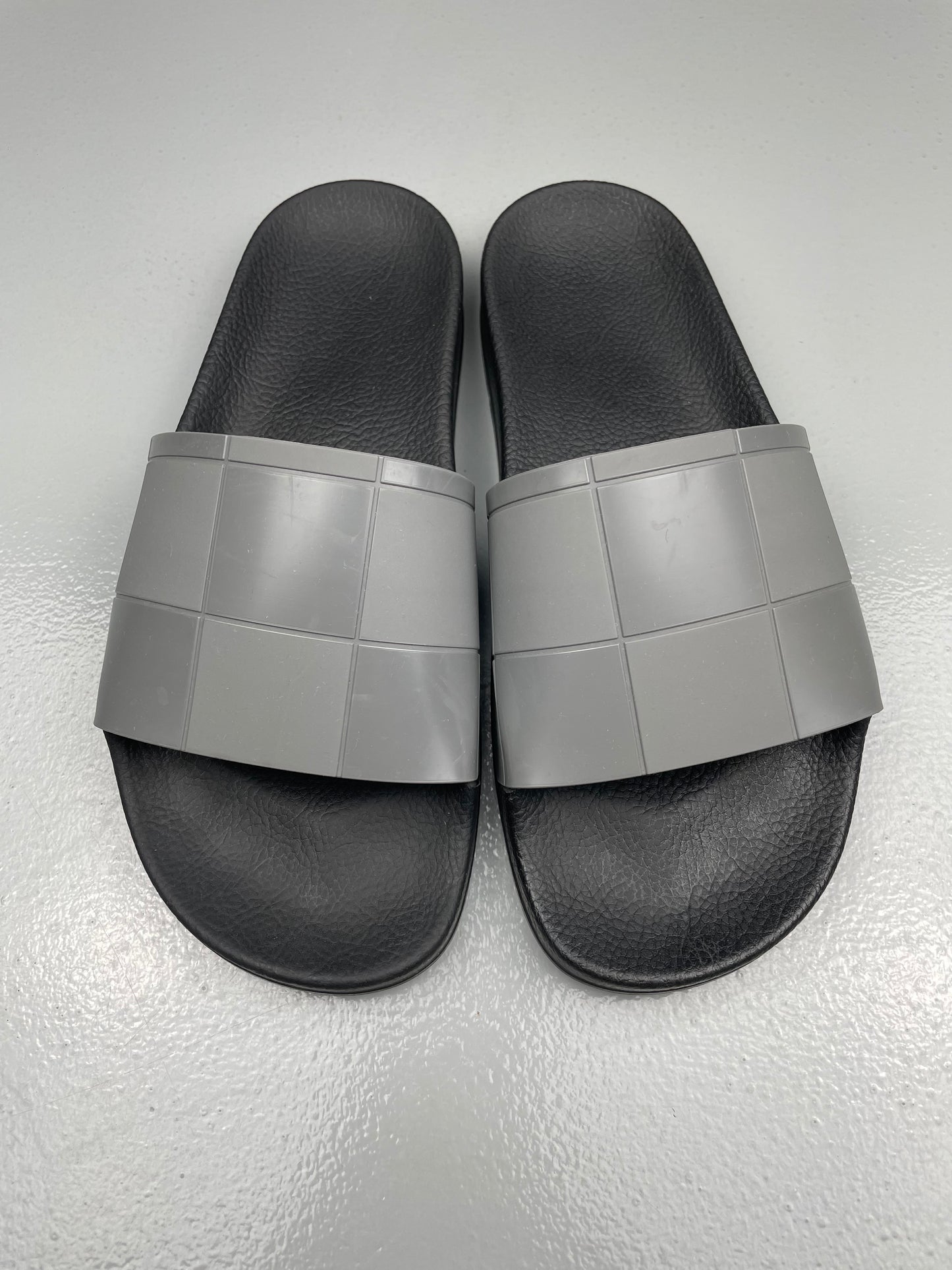 adidas X Raf Simons S/S 2018 Adilette Checkerboard (grey) - size 42