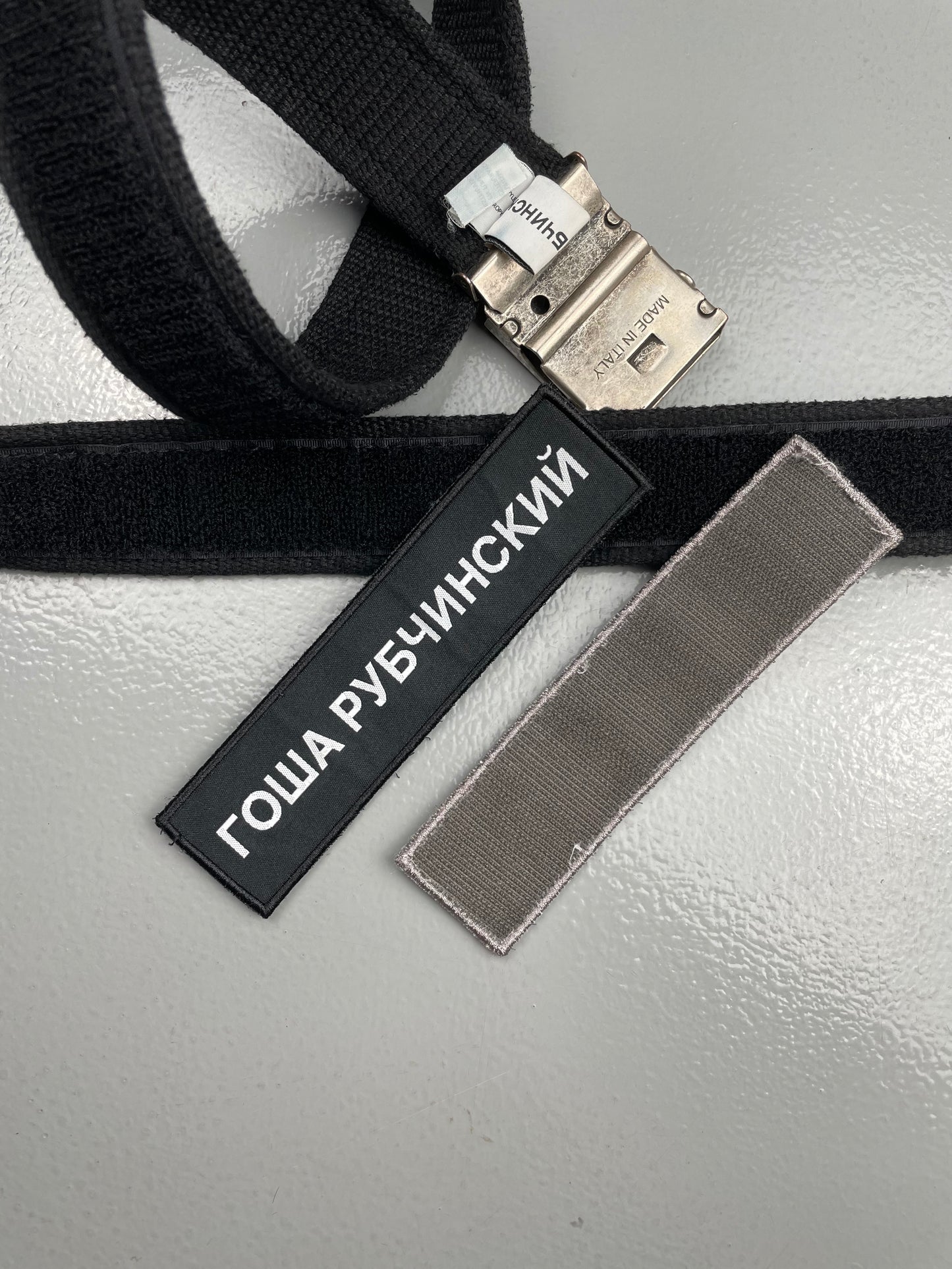 Gosha Rubchinskiy A/W 2018 velcro belt (black)