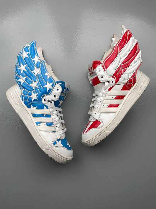 adidas Originals by Jeremy Scott S/S 2012 JS Wings 2.0 "Stars & Stripes" - size 41 1/3