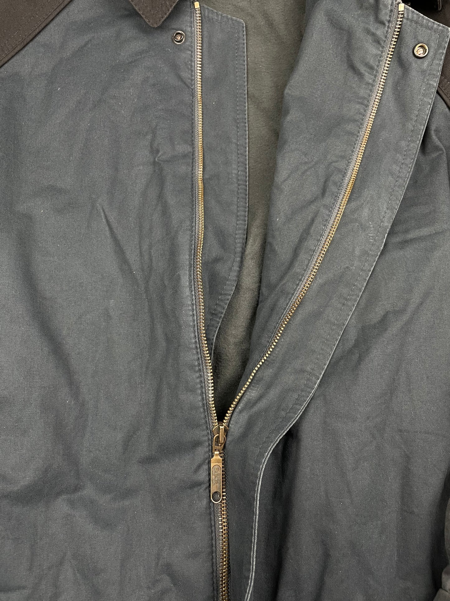 vintage Yves Saint Laurent padded egyptian cotton moto jacket - size 52