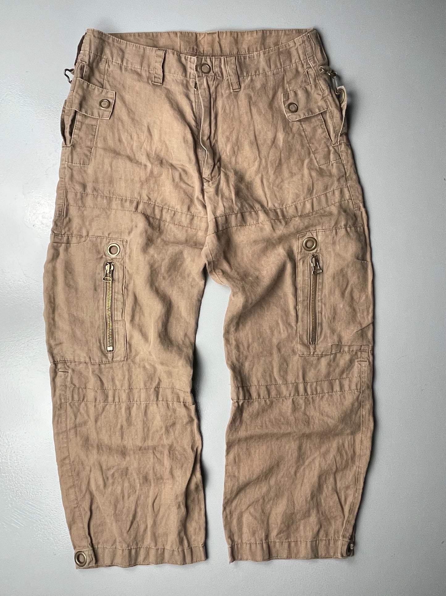 Y's linen and ramie cargo pants - unisex size 3