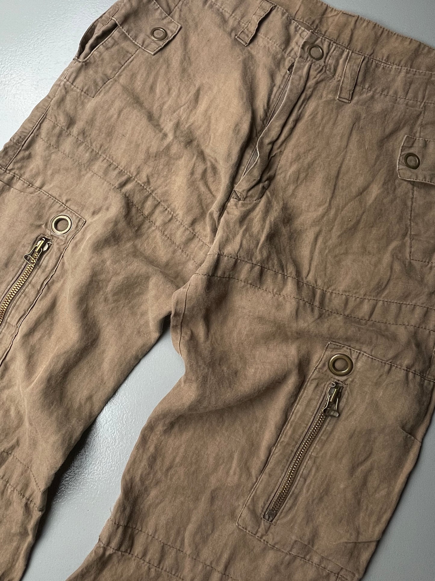 Y's linen and ramie cargo pants - unisex size 3