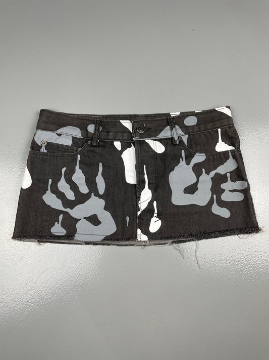 2000's Ksubi X Jeremy Scott hands mini skirt