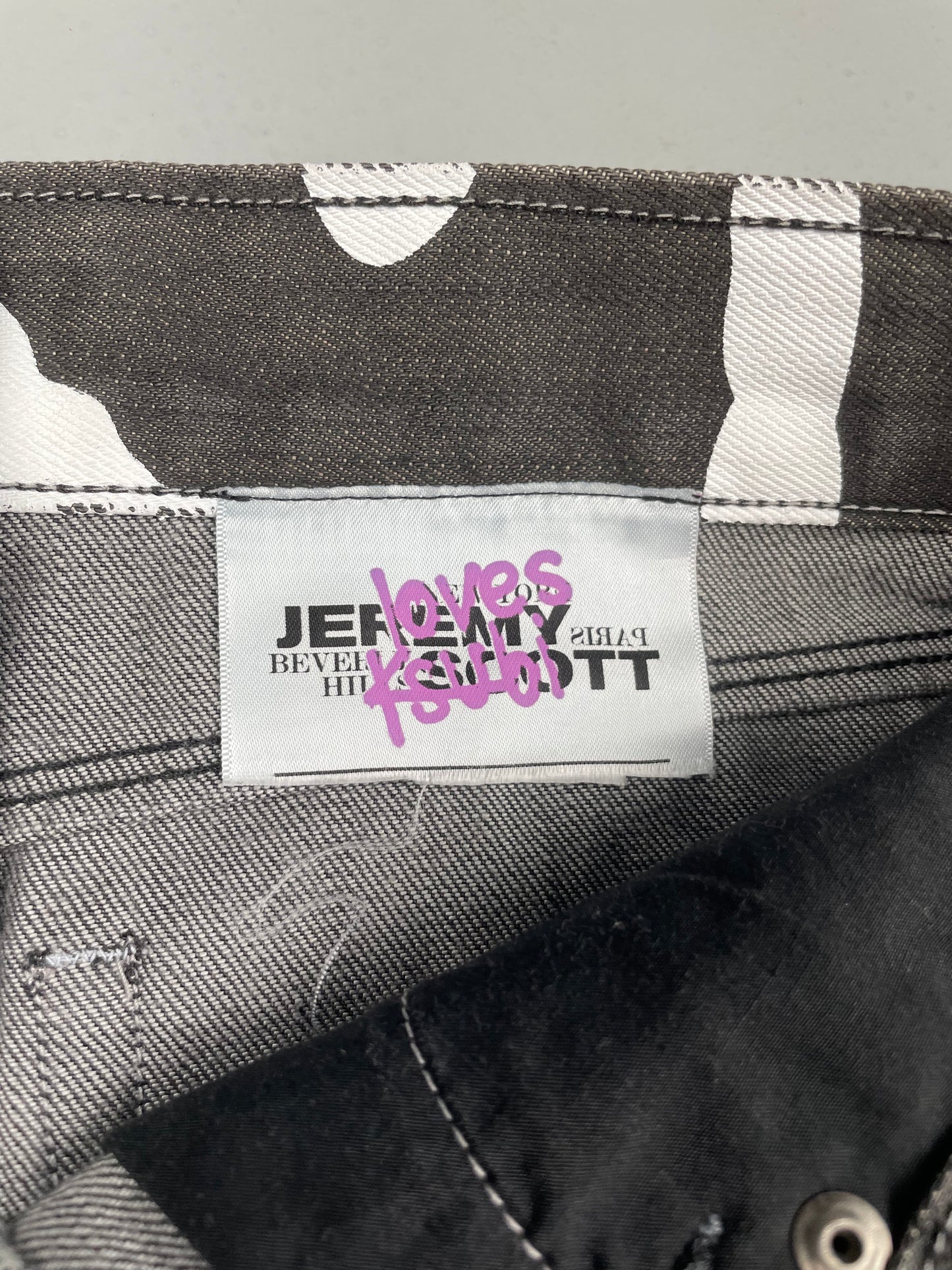 2000's Ksubi X Jeremy Scott hands mini skirt