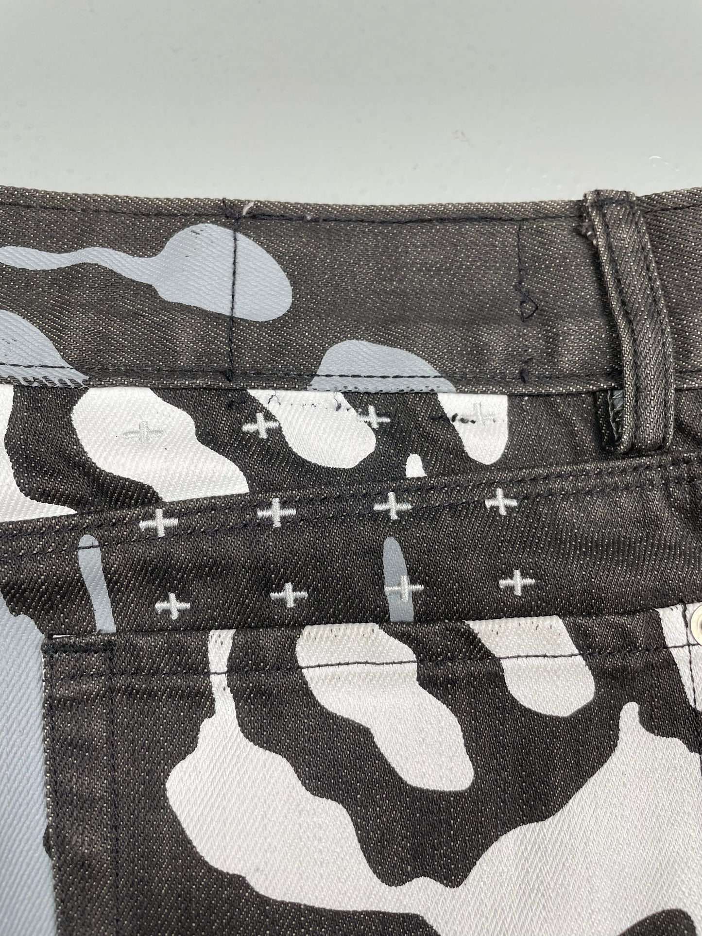 2000's Ksubi X Jeremy Scott hands mini skirt