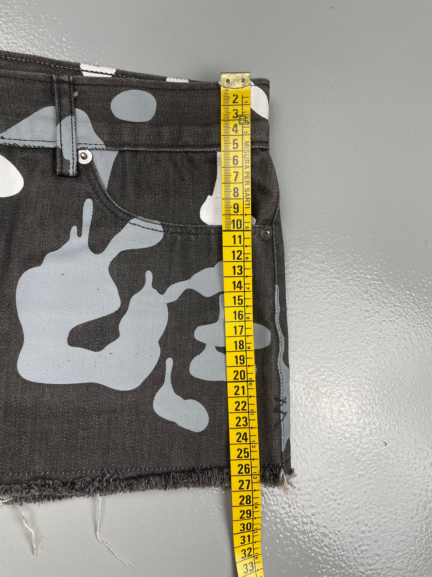 2000's Ksubi X Jeremy Scott hands mini skirt
