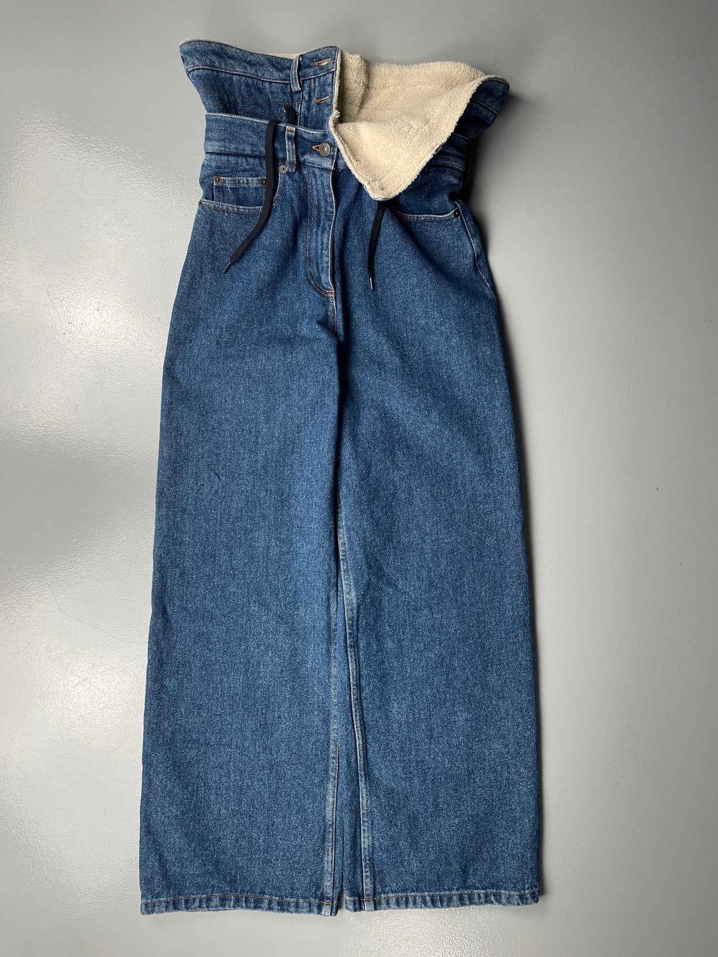 Y/Project double waist sherpa jeans - women's size 36