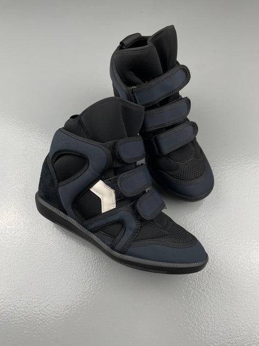 Isabel Marant Buckee nylon wedge sneakers - size 36