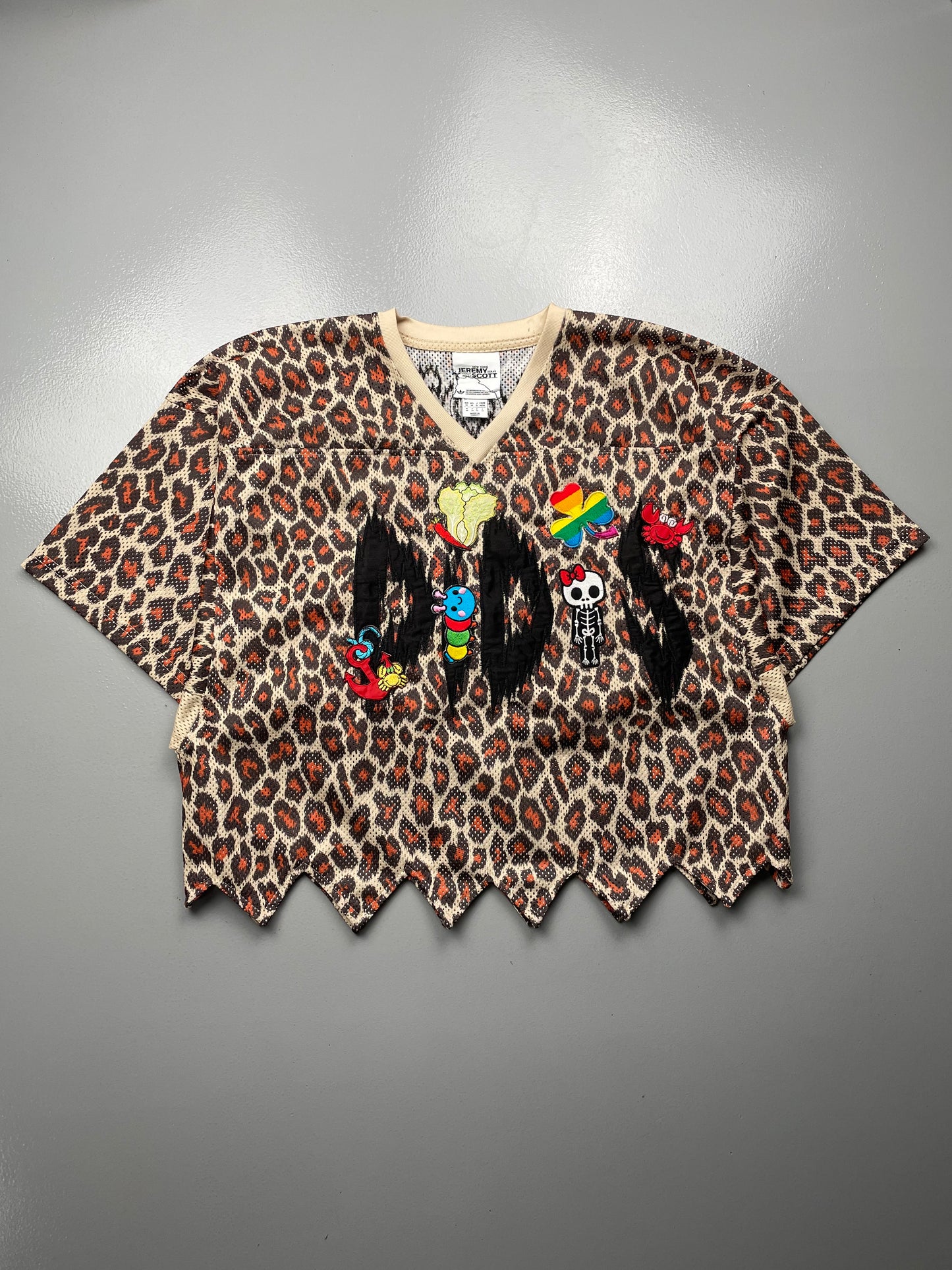 adidas Originals by Jeremy Scott custom S/S 2013 women's leopard jersey top